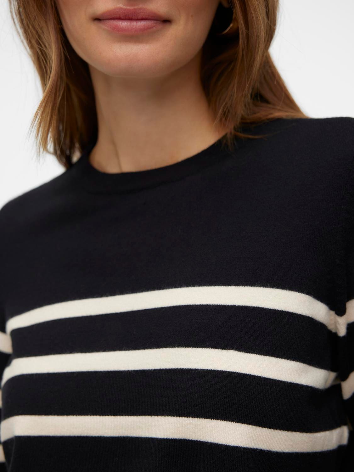 Vero Moda Pull à col rond »VMSABA PLAIN LS O-NECK PULLOVER GA NOOS«
