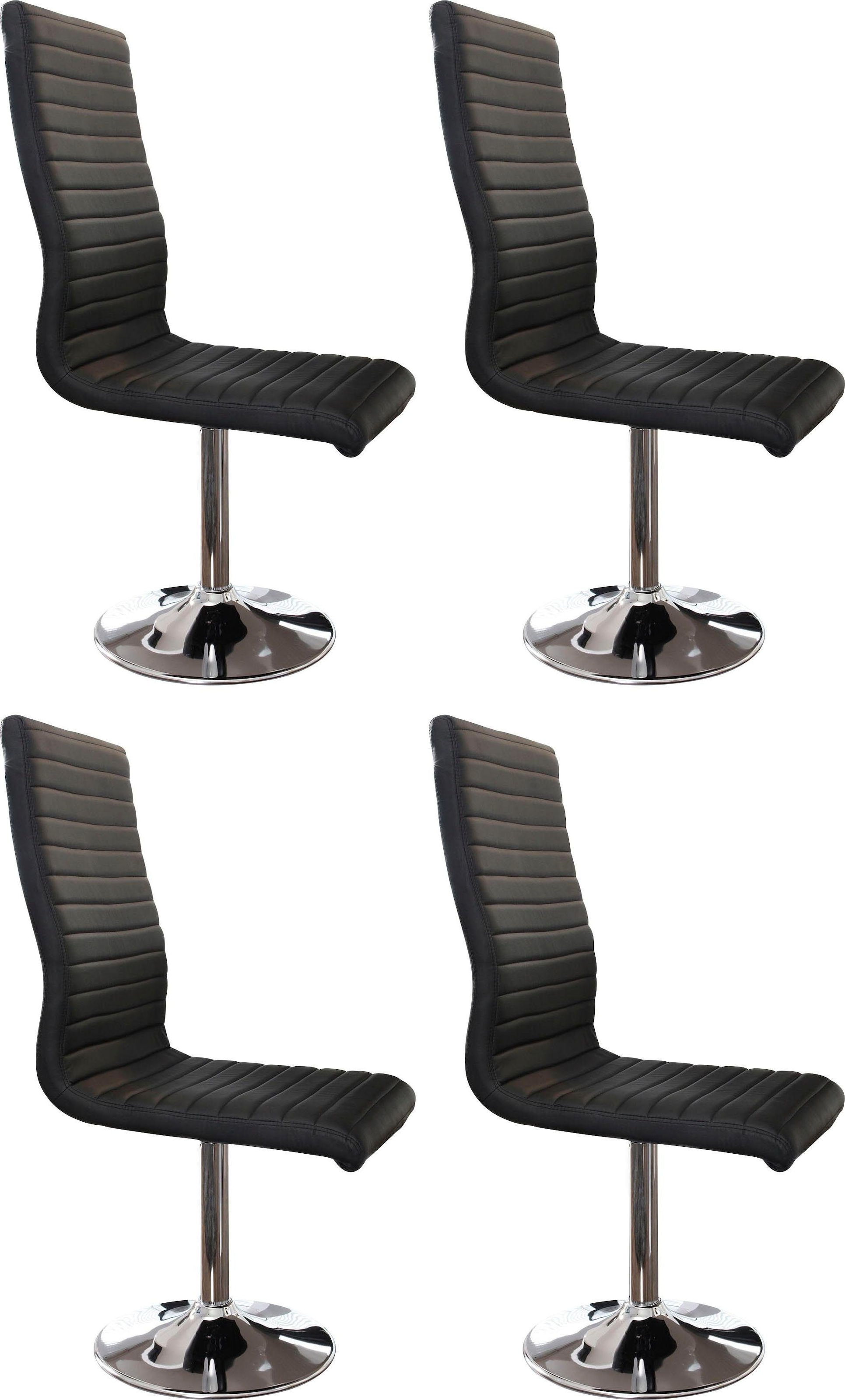 SalesFever Chaise de salle à manger »Komfortabler Armlehnstuhl zum Relaxen« (Set) 4 cuismit Drehfunktion