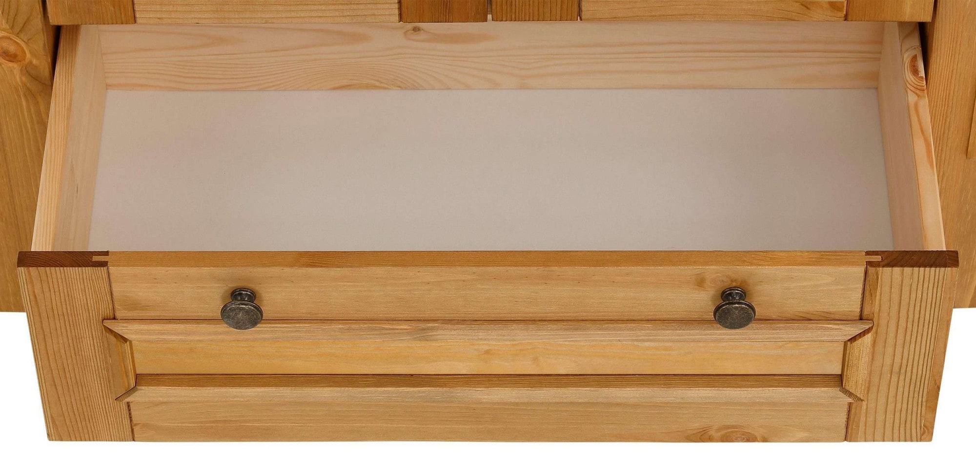 Home affaire Garderobenschrank »Skandinavia« Massivholz, mit Spiegel und seitlichen Hängemöglichkeiten