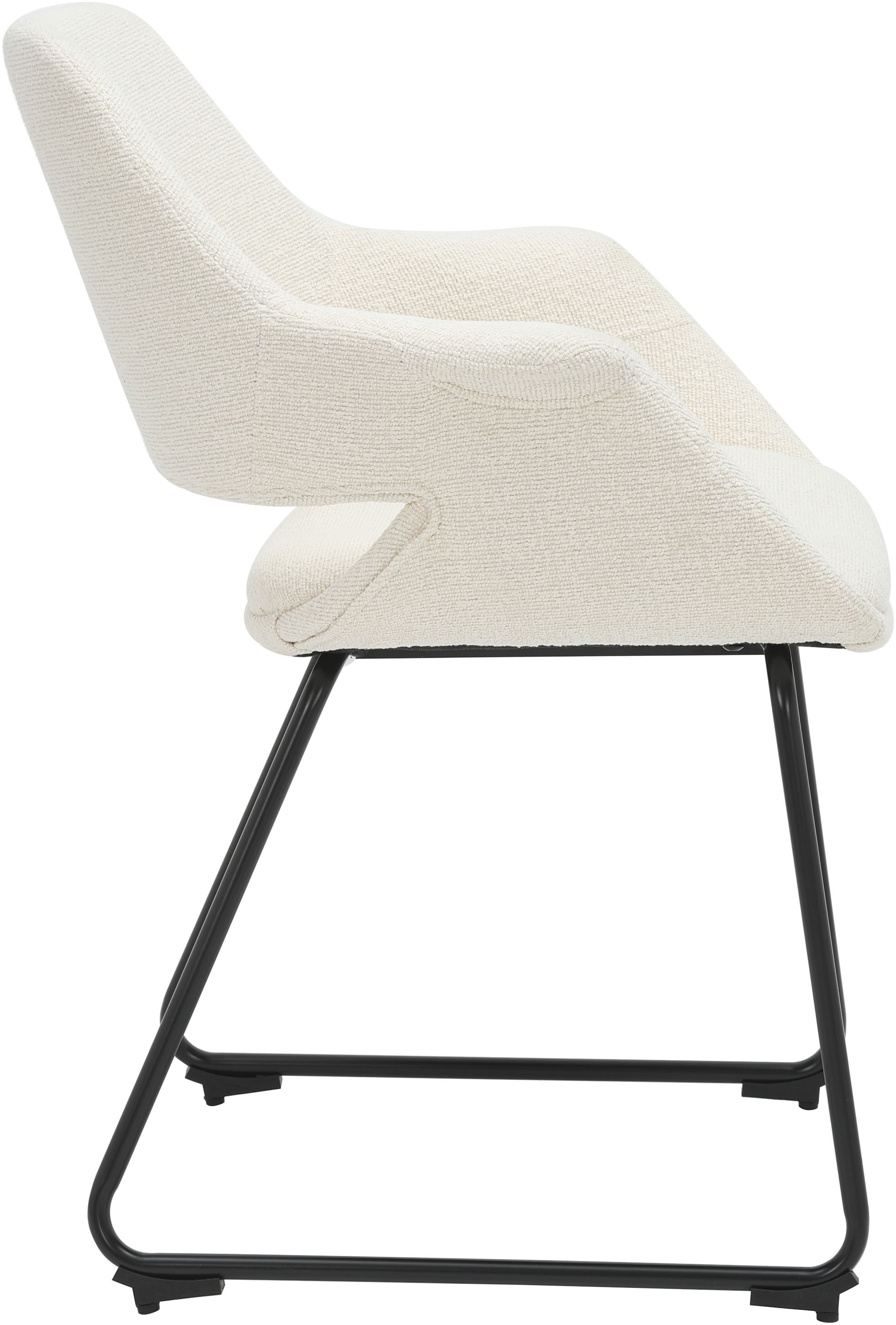 GOODproduct Chaise de salle à manger »Genna« (Ensemble) 2 cuispflegeleichter Webstoff Bezug, edles Metallgestell, Sitzhöhe 47 cm