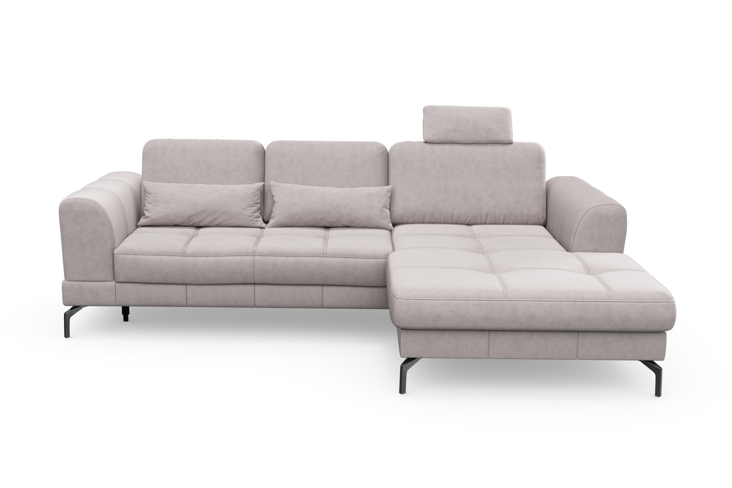sit&more Ecksofa »Bendigo L-Form« inklusive Sitztiefenverstellung, Bodenfreiheit 15 cm, 2 Fussfarben