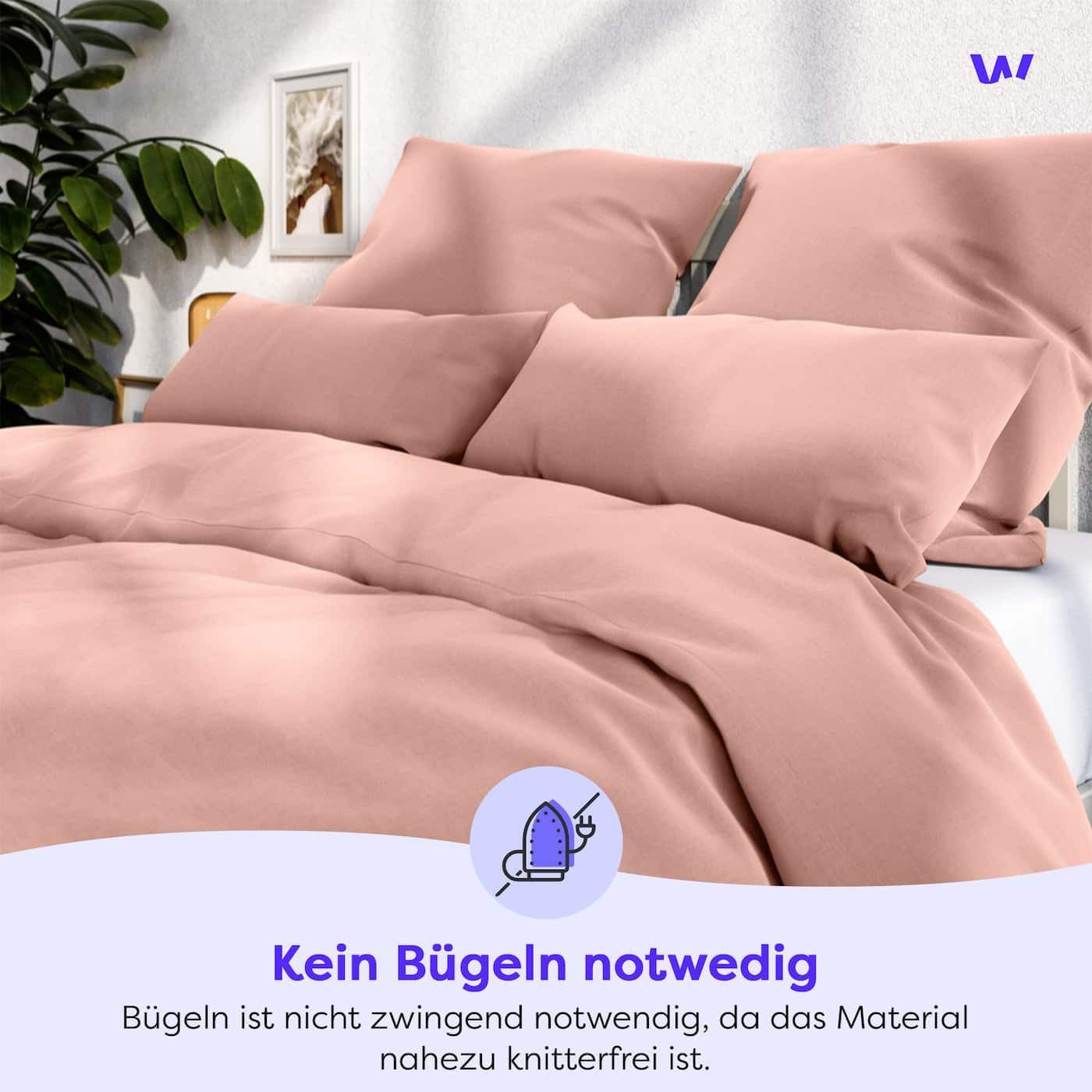 Wolkenfeld Housse de coussin »Mikrofaser Kissenbezug - Allergiker Kopfkissenbezug - unfassbar weich« Grösse 80x80, 40x80 und 70x90 cm; versteckter Reissverschluss