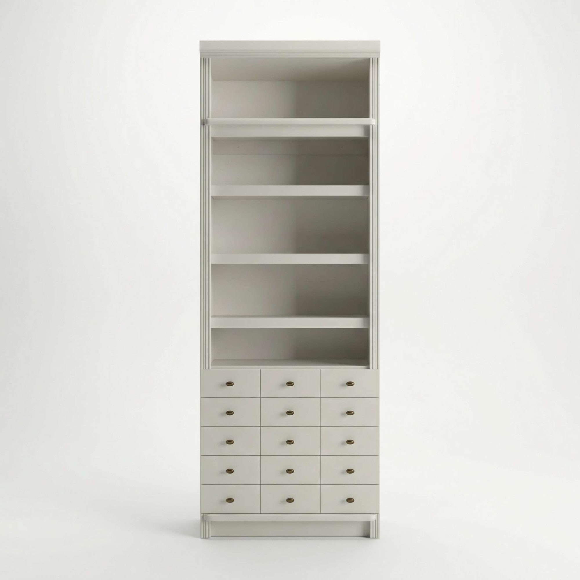 Home affaire »Soeren Regal mit 5 breiten Schubkästen in geteilter Optik« H/L/P : 80/29/220 cm, pin certifié FSC®, poignées métalliques élégantes