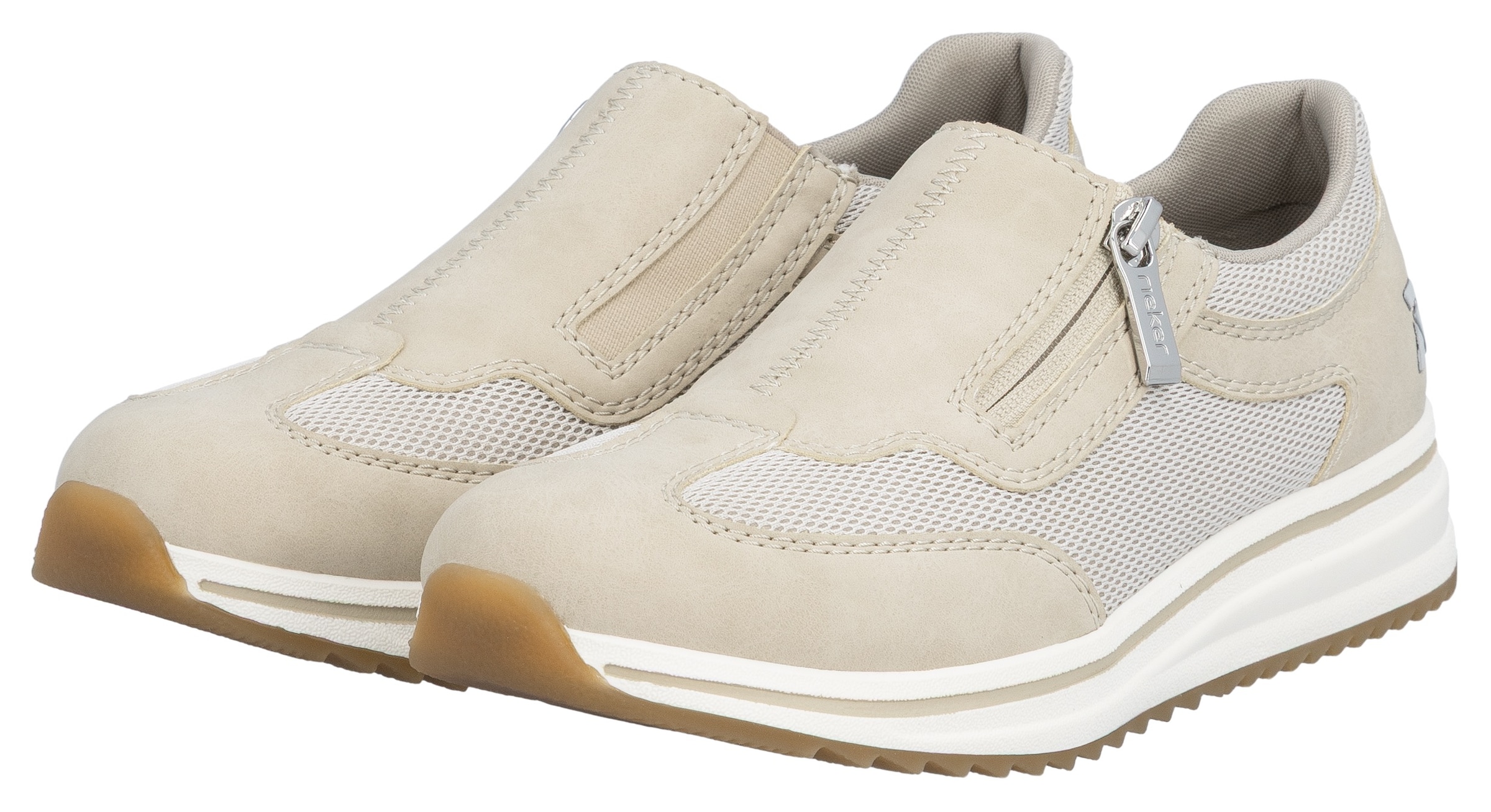 Rieker Slipper  Sneaker à enfiler, chaussure basse, chaussure décontractée avec fermeture éclair