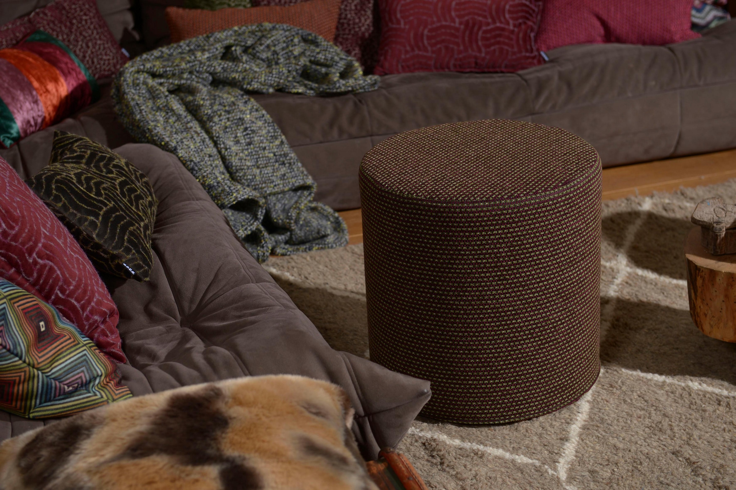 H.O.C.K. Coussin décoratif »Lima« mit feinem Muster, Kissenhülle mit Füllung, 1 Stück