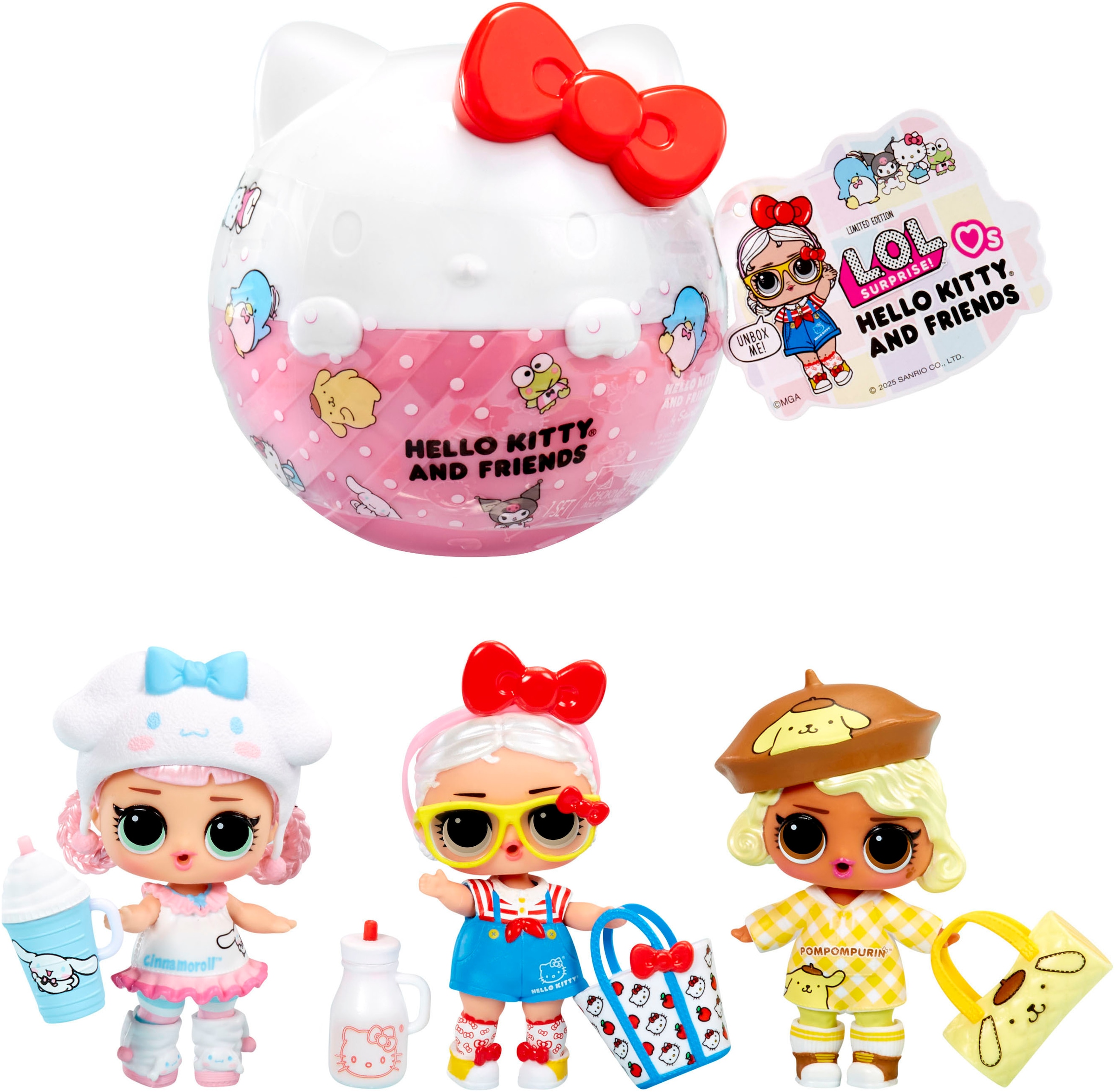 L.O.L. SURPRISE! Poupée à habiller »L.O.L. Surprise Loves Hello Kitty & Friends Tots Core Characters« sortierte Lieferung