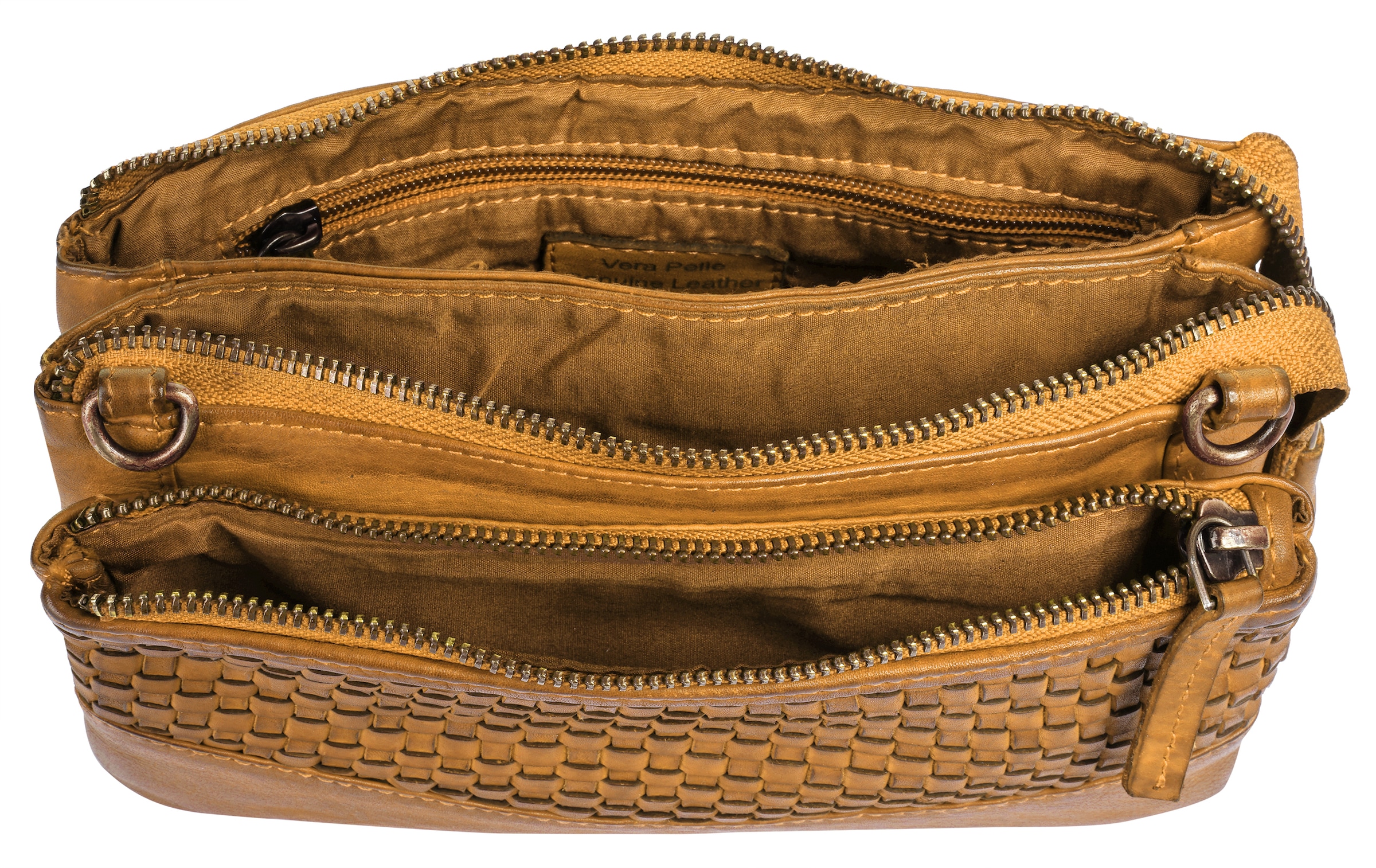 Samantha Look Umhängetasche echt Leder, Made in Italy