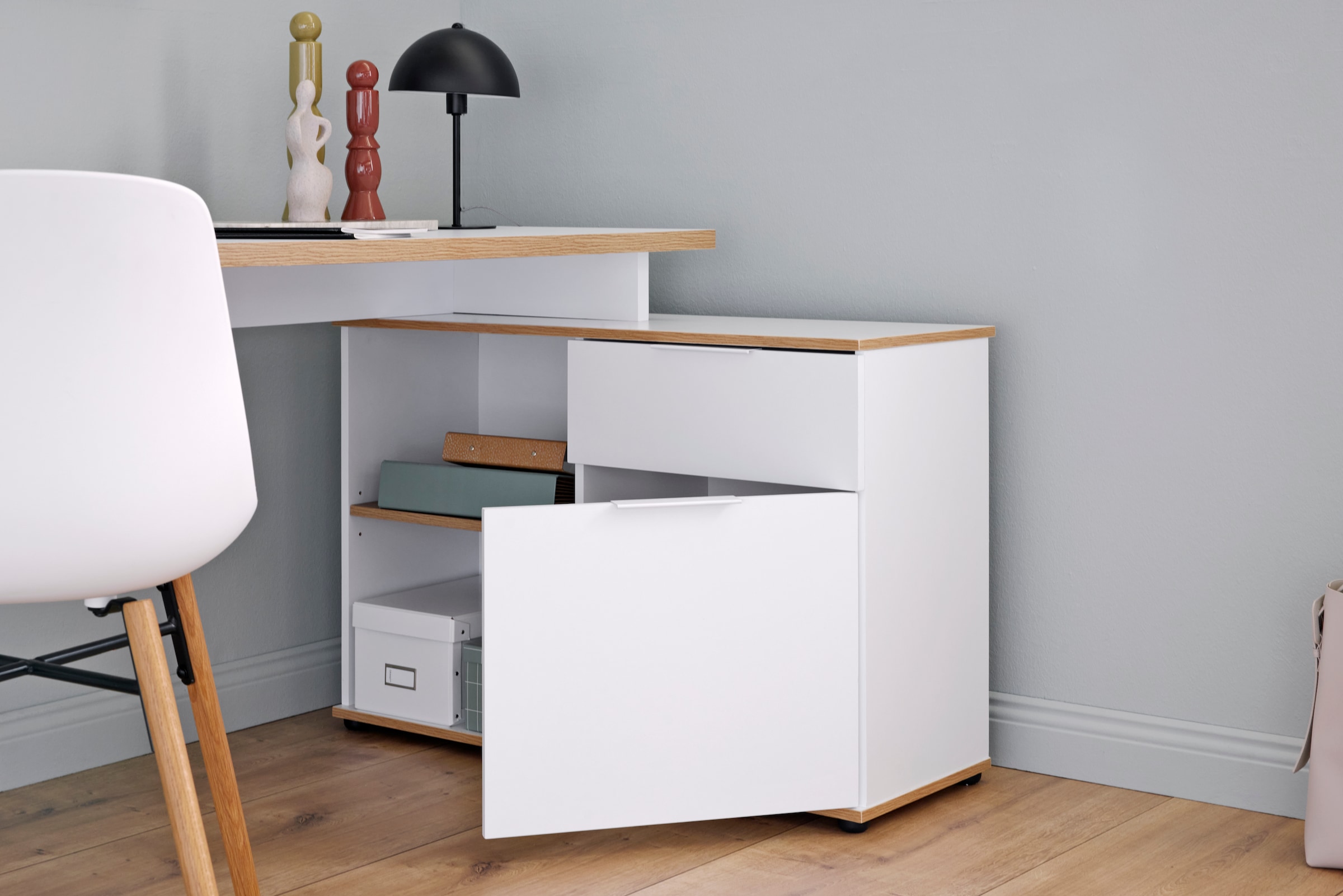 Jahnke Bureau d'angle »X-CLUB C 40 E« 1 cuis tlg. bureau d'angle, montage réversible, piètement en X