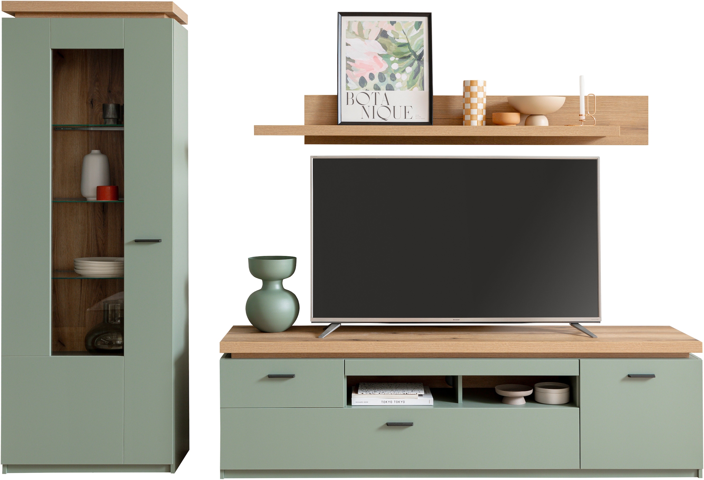 MCA furniture Meuble mural »MONIZ Wohnkomination 2« Komplett-Set, 3 cuis tlg.