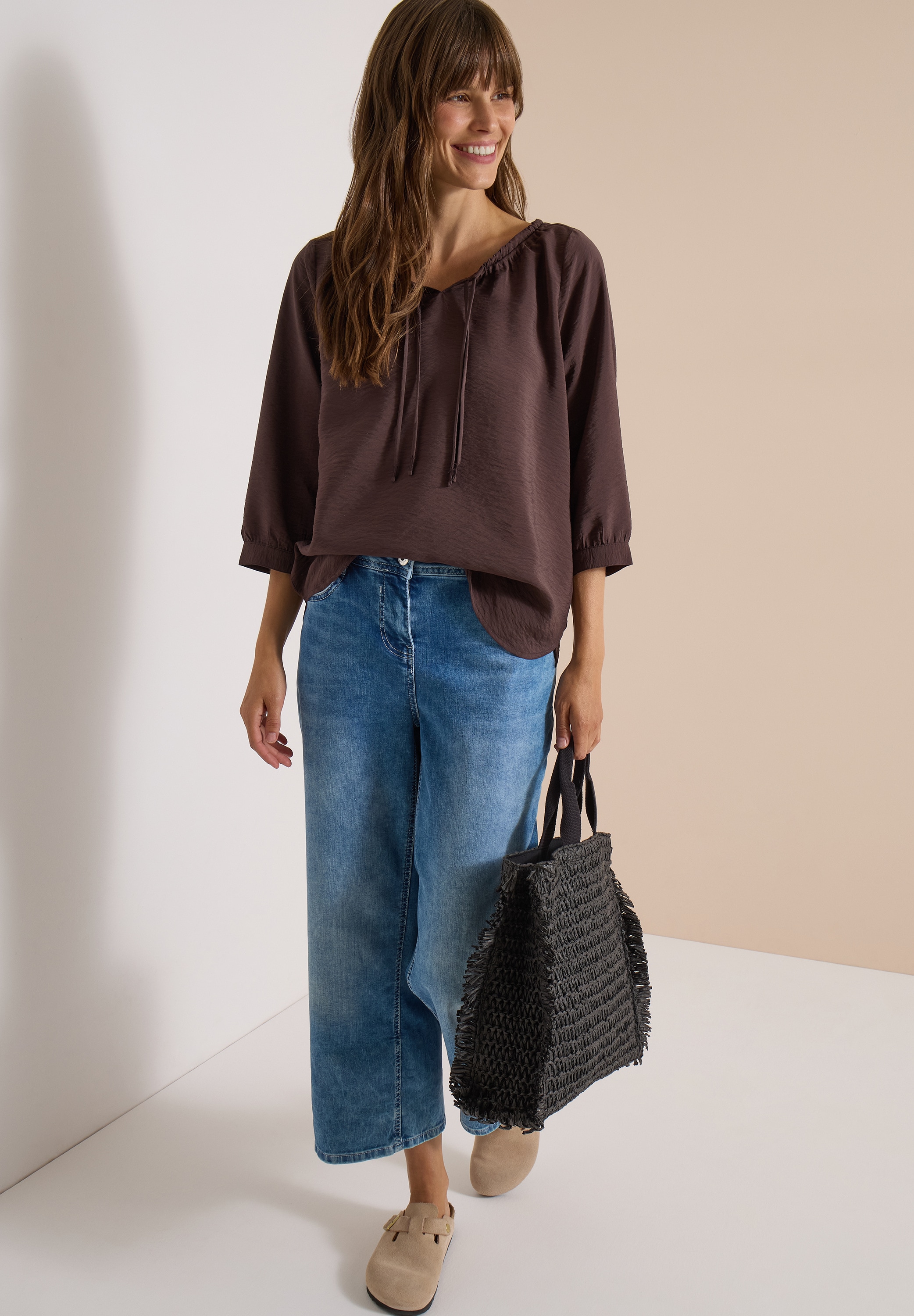 Cecil Blouse Carmen blouse d'été, mélange de viscose, encolure bardot