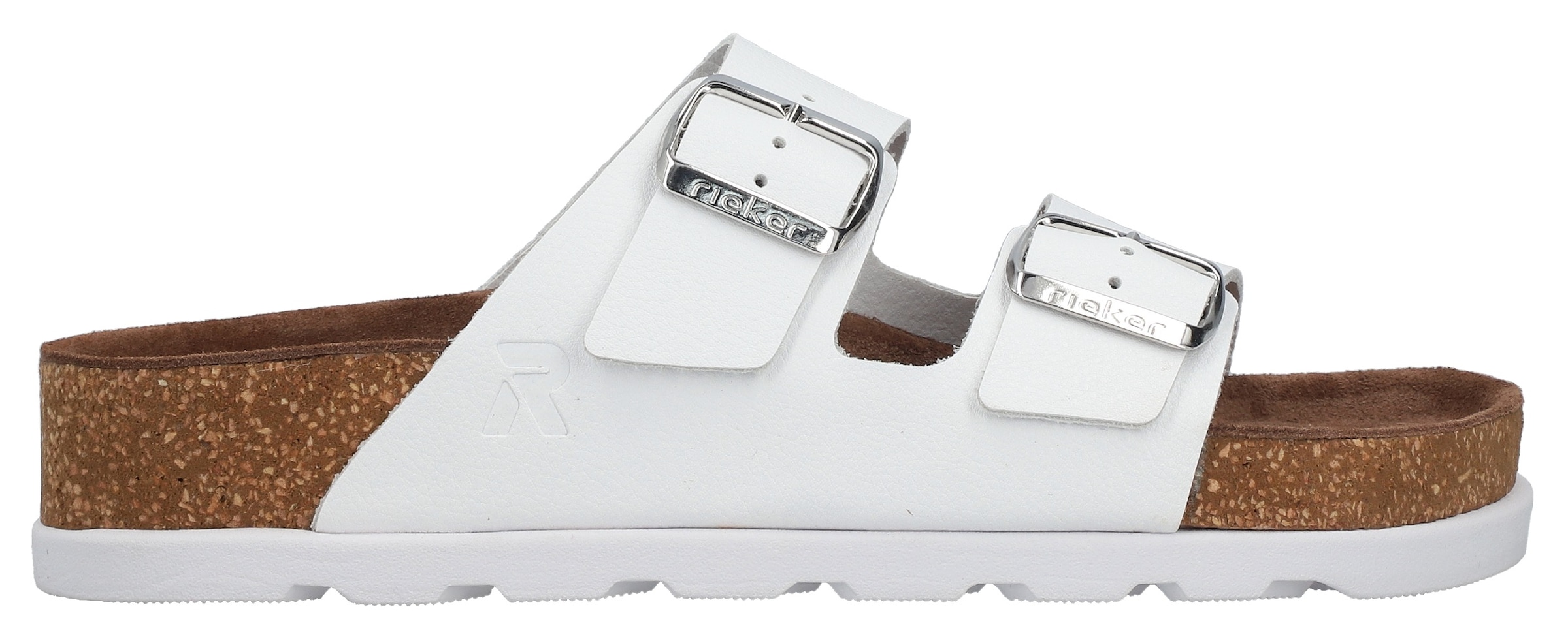 Rieker Pantolette  Hausschuh, Sommerschuh, Strandschuh, Zweischnaller mit Softfussbett