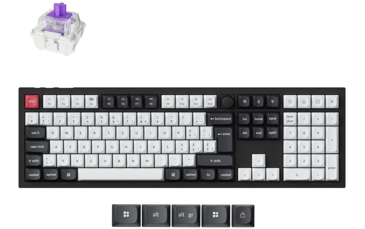   Clavier de jeu »Keychron Q6 HE Carbon Black QMK Magnetic Switch« ()