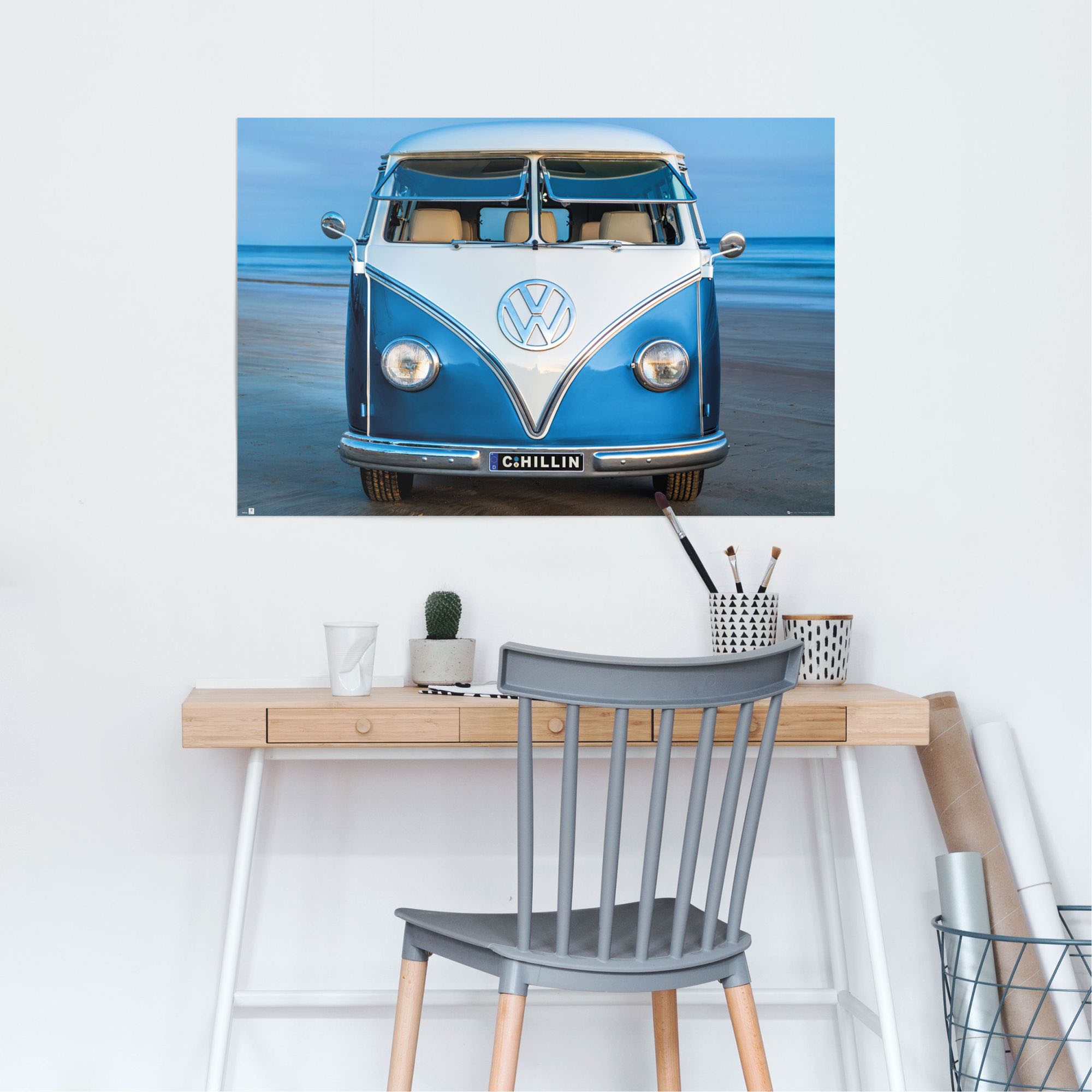 Reinders! Poster »Volkswagen Bulli blau Brendan Ray« 1 Stk. tlg.