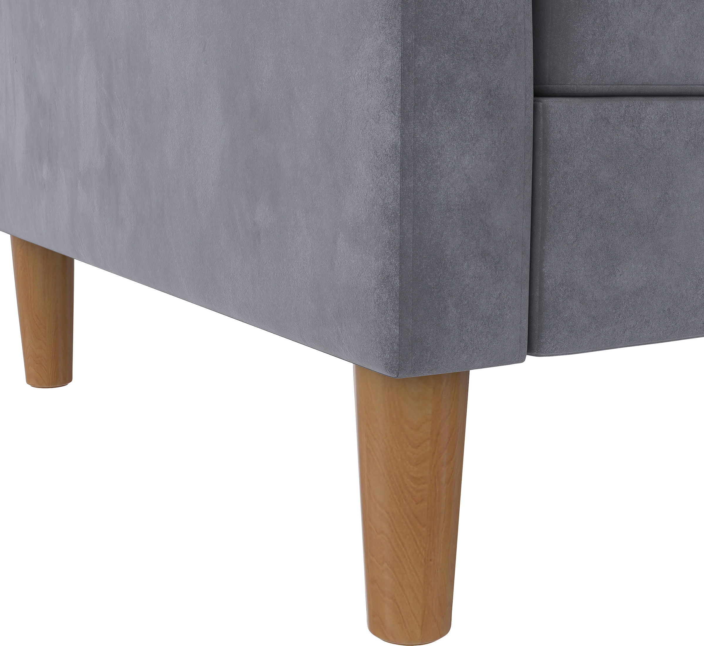 Dorel Home Ecksofa »Lilly, L-Form,« mit Bett-Funktion, Recamiere beidseitig montierbar, Sitzhöhe 43 cm