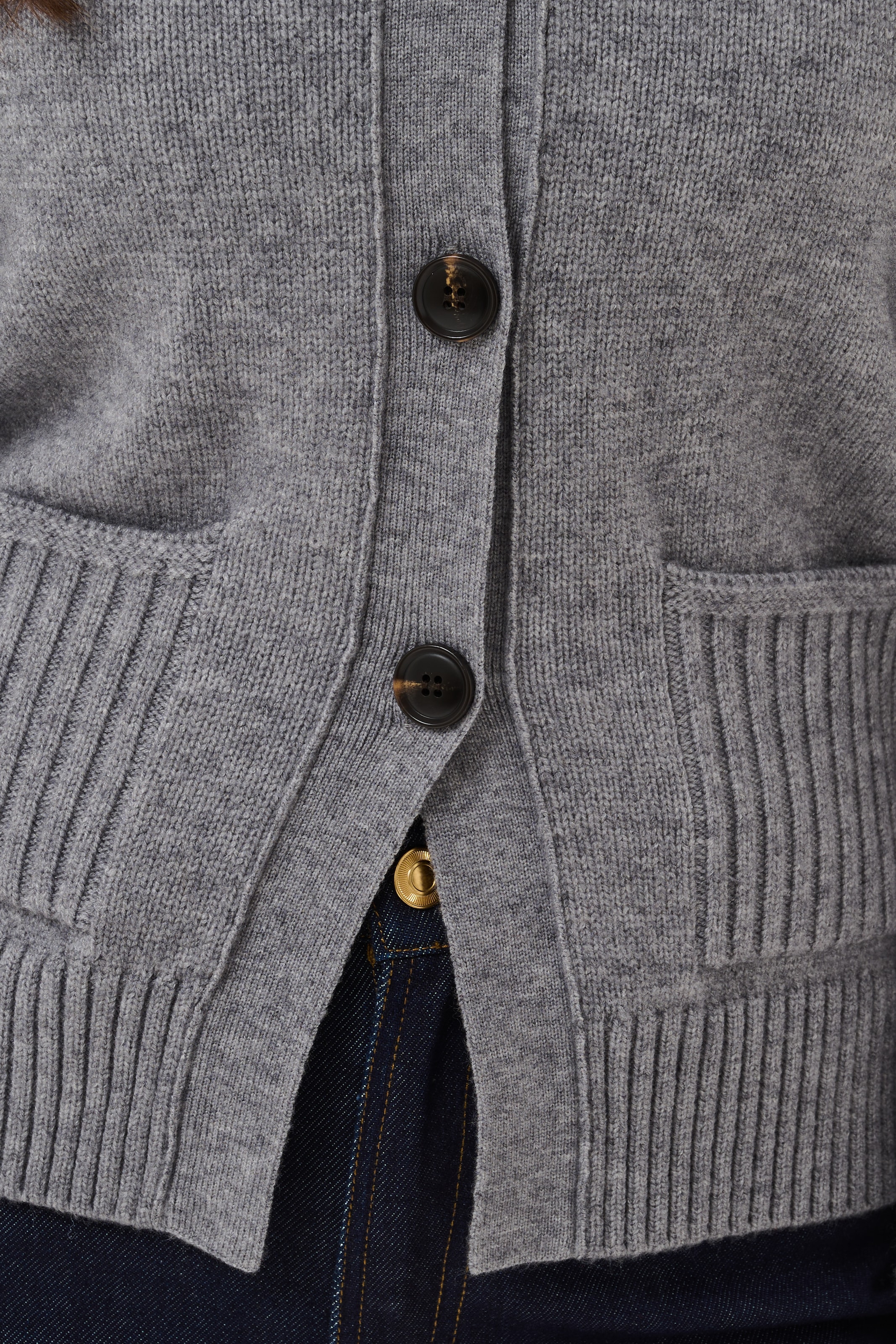 Saint Tropez Veste en tricot »TheresaSZ Cardigan« Mélange de matières, coupe ajustée