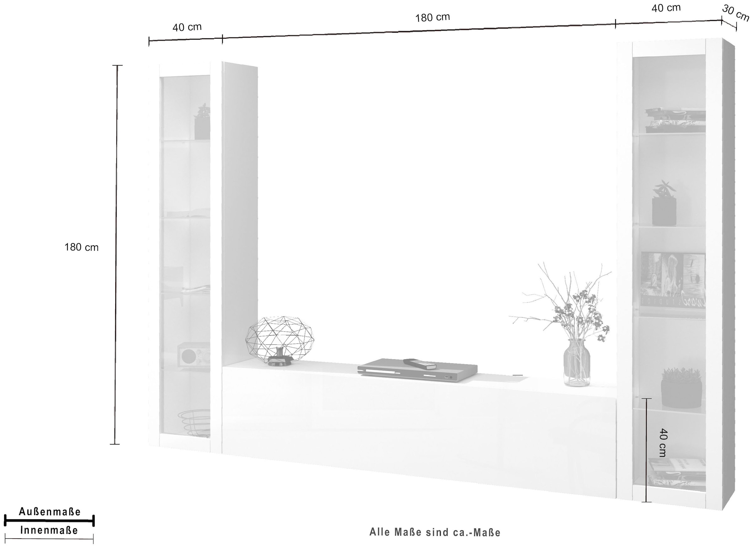 INOSIGN Wohnwand »Maruska« 1 Stk. tlg.