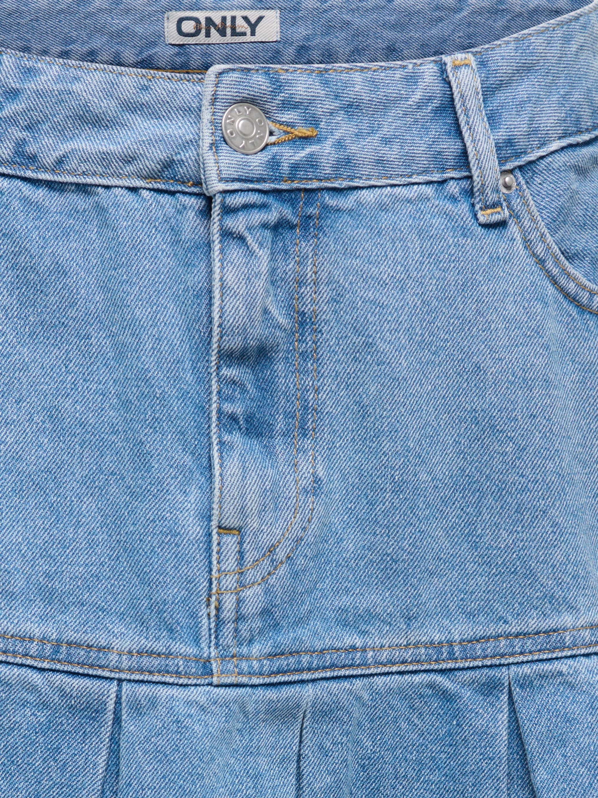 ONLY Jupe en jean »ONLEMERSON REG PLEATED DNM SKIRT TAI« Baumwolle, Regular Waist