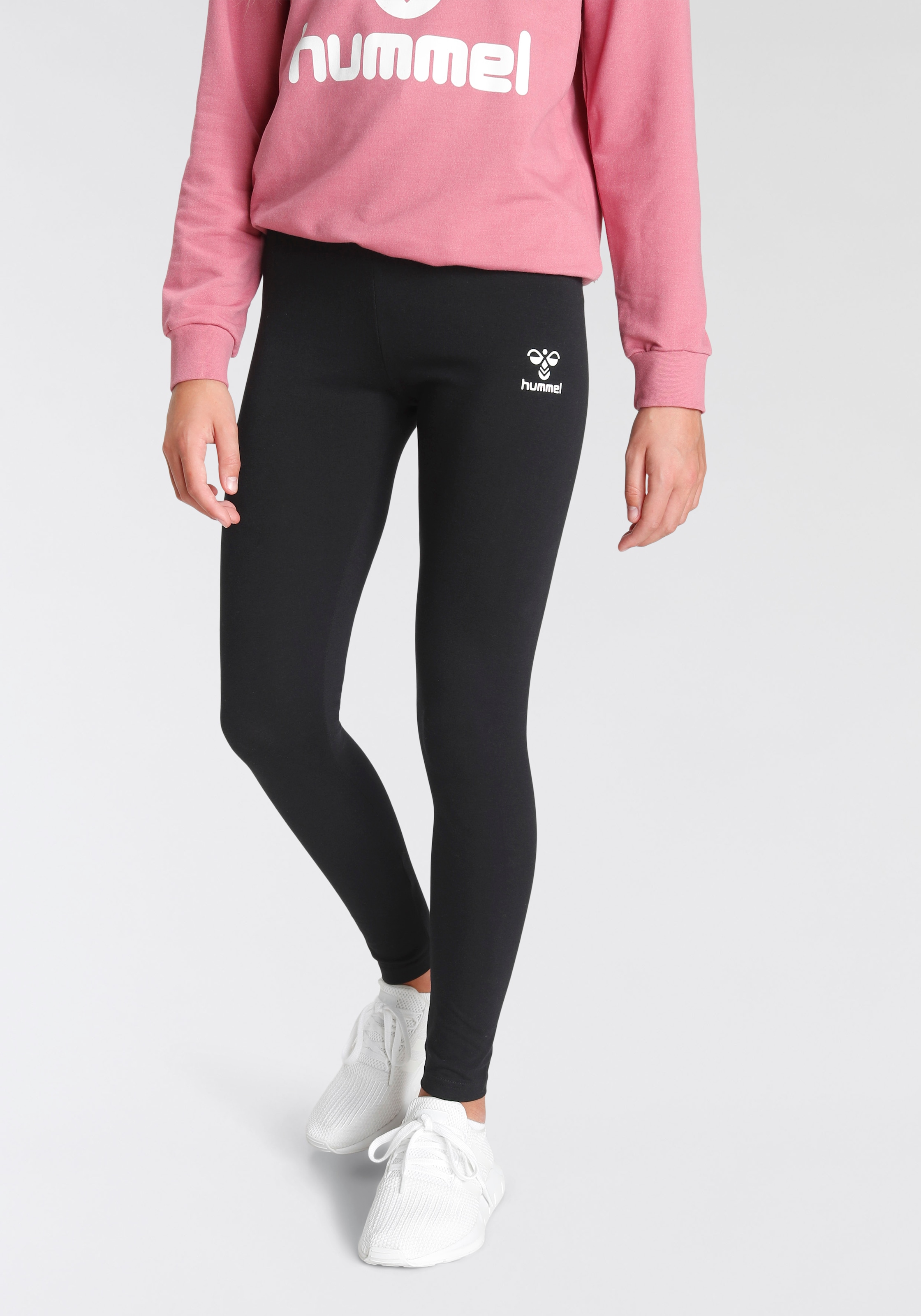 hummel Leggings »für Kinder«  pour enfants, ourlet matelassé, coupe extra serrée