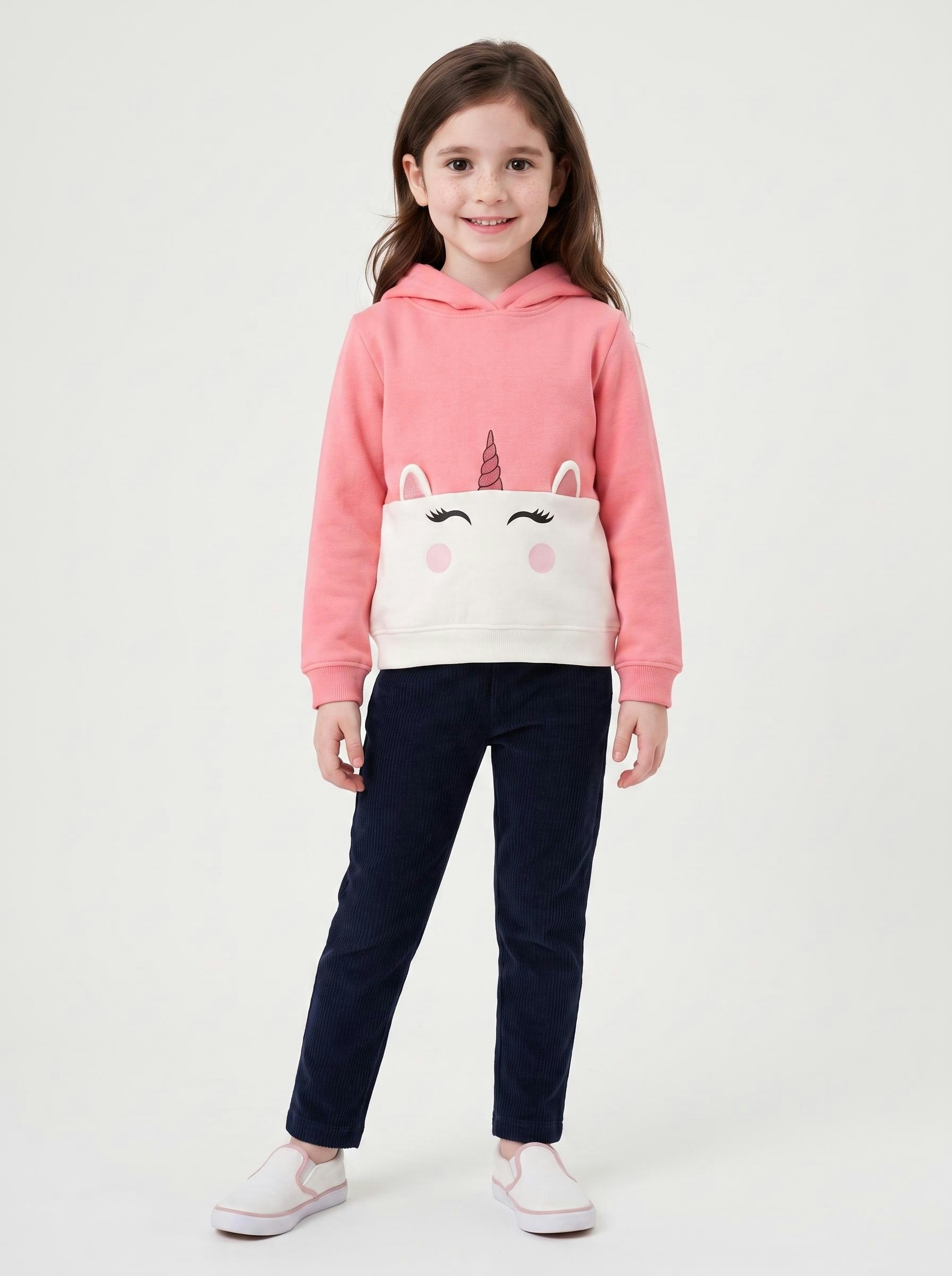 Blue Seven Kapuzensweatshirt , mit süssem Einhorn-Motiv mit bewegter Applikation
