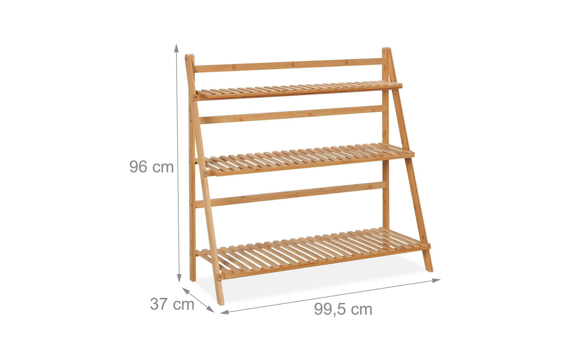 relaxdays Pflanzentreppe »3 Ebenen klappbar 96 x 99.5 x 37 cm«