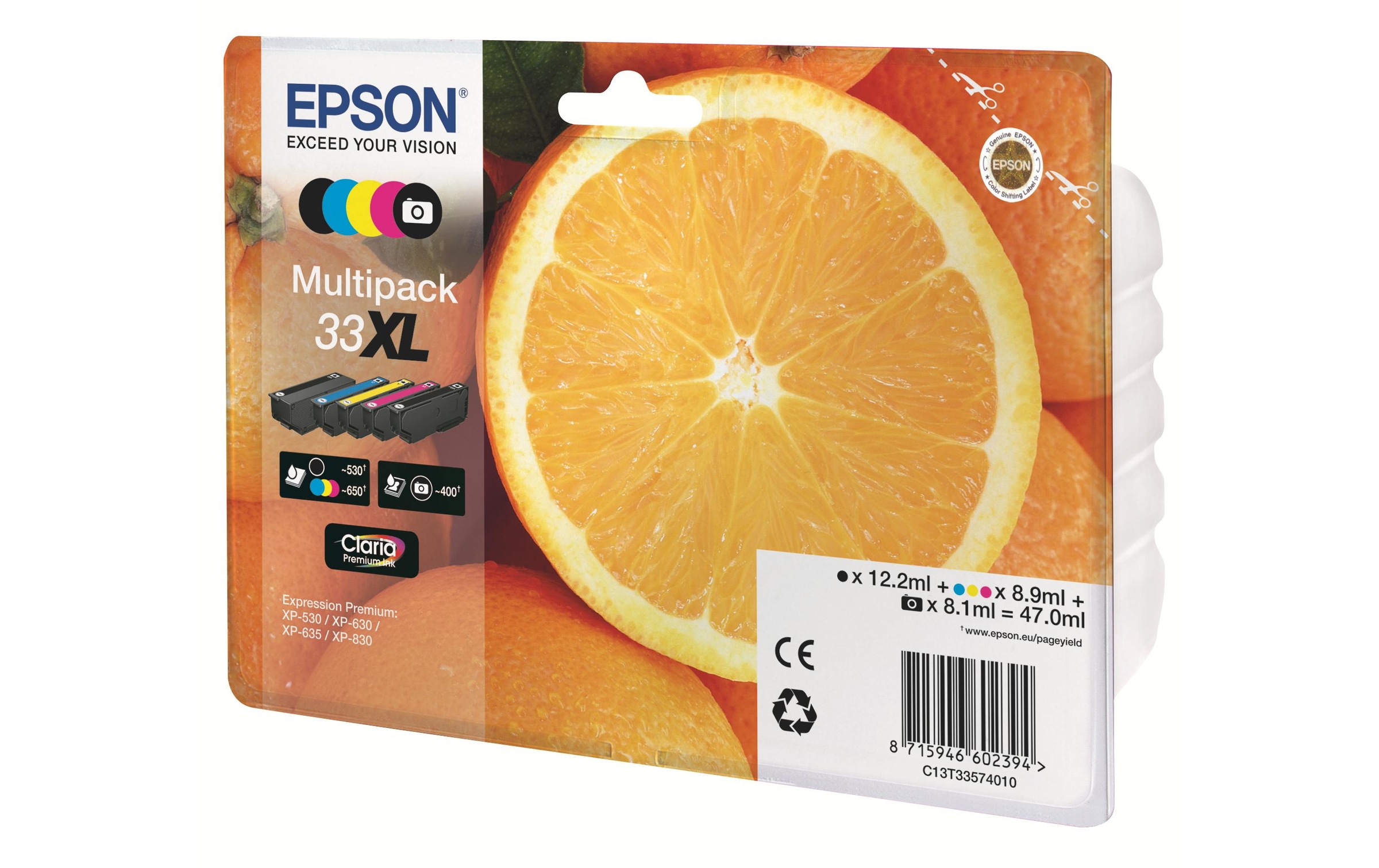 Epson Cartouche d'encre »Nr. 33XL / C13T33574011 BK, BK Photo, C, M, Y«