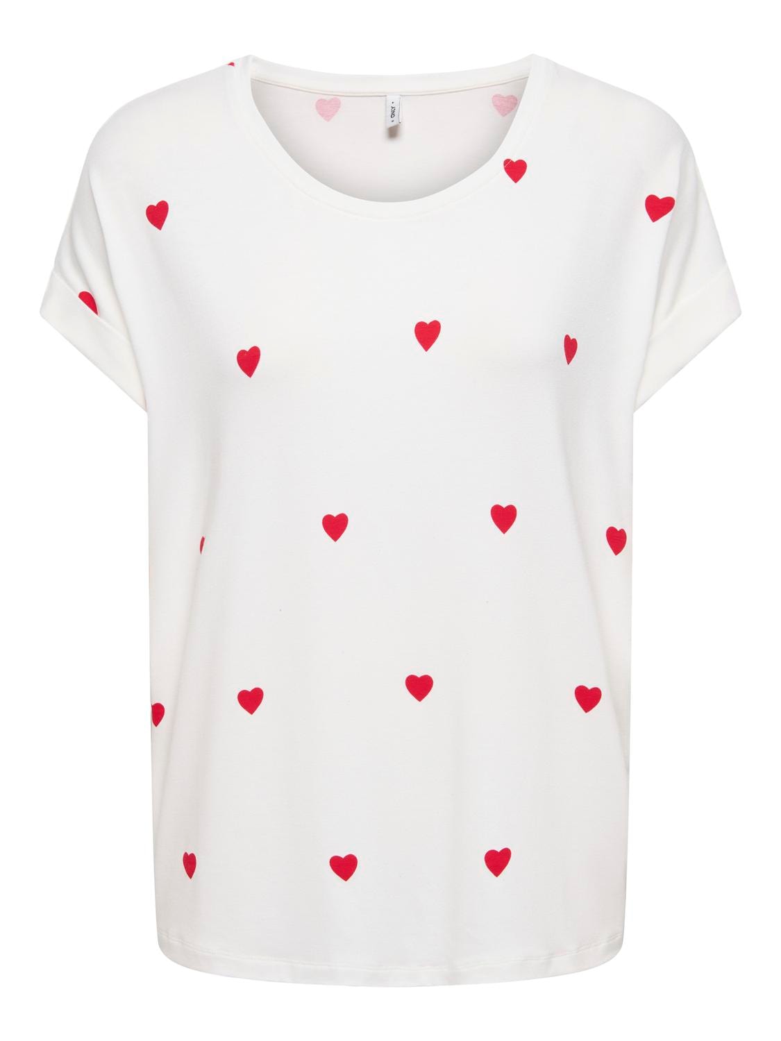 ONLY T-shirt à manches courtes »ONLMOSTER S/S AOP TOP CS JRS« Viskosemischung, regular fit, Rundhals