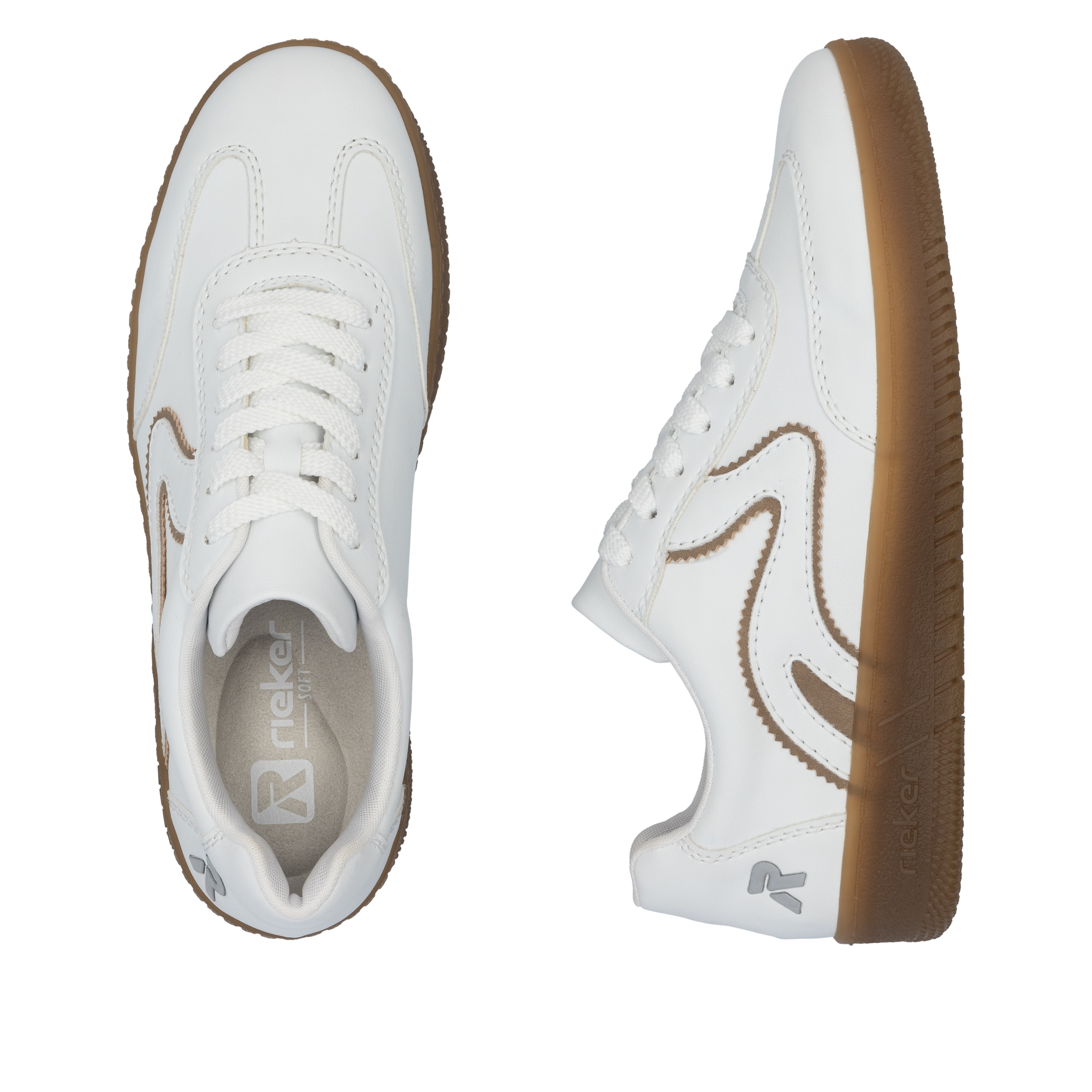 RIEKER Sport Baskets à plateforme  , Freizeitschuh, Halbschuh, Schnürschuh in veganer Verarbeitung