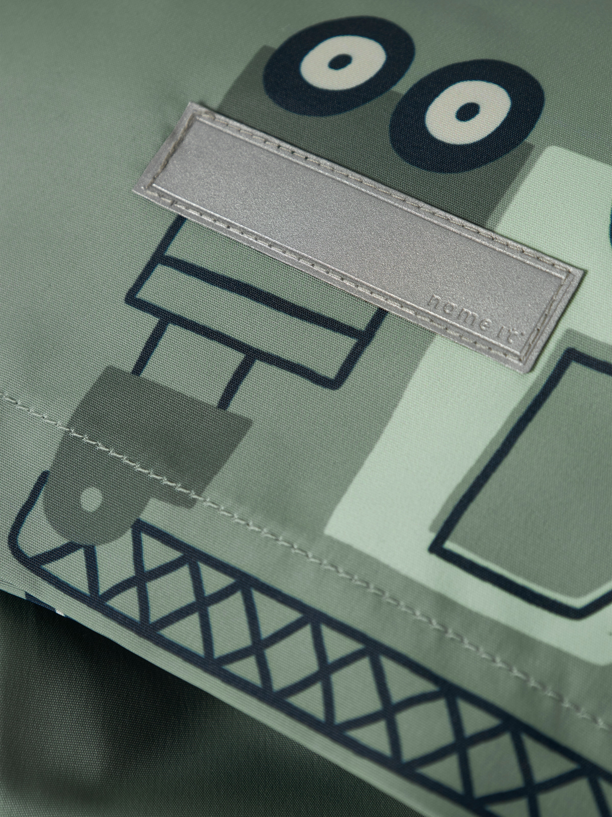 Name It Veste d'extérieur »NMMMAX JACKET LI AOP NOOS« mit Kapuze reflektierende Details, wasserabweisend