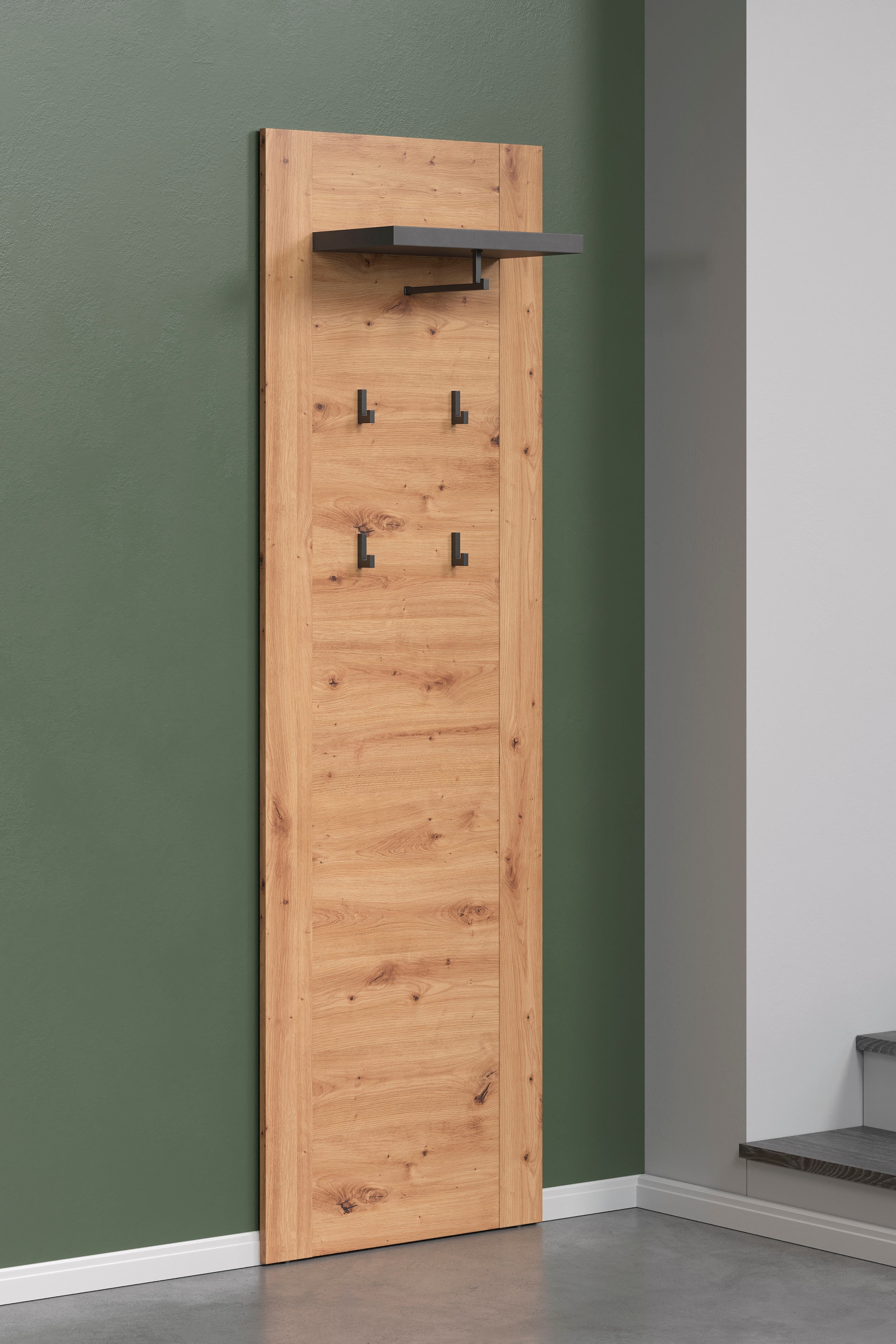 Home affaire Panneau de vestiaire »Ambres« Garderobenpaneel mit Ablage & Haken - (B/T/H) 62/26/199 cm