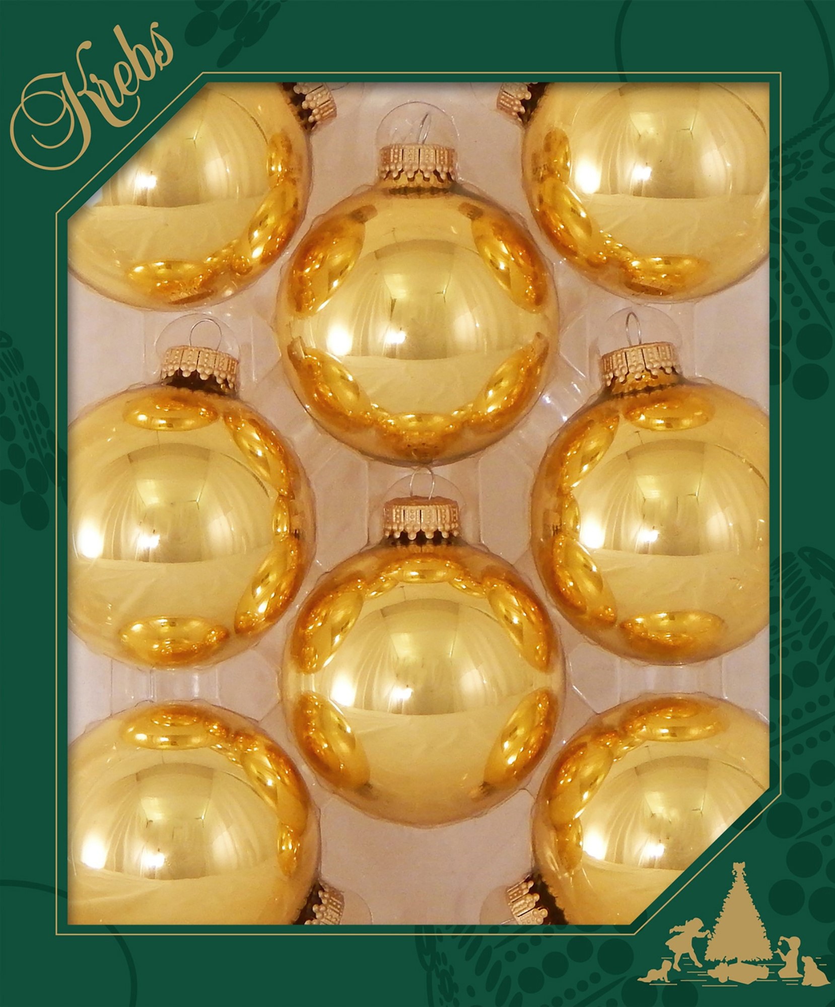 Krebs Glas Lauscha Boule de Noël »CBK90251, Weihnachtsdeko, Christbaumschmuck, Christbaumkugeln Glas«