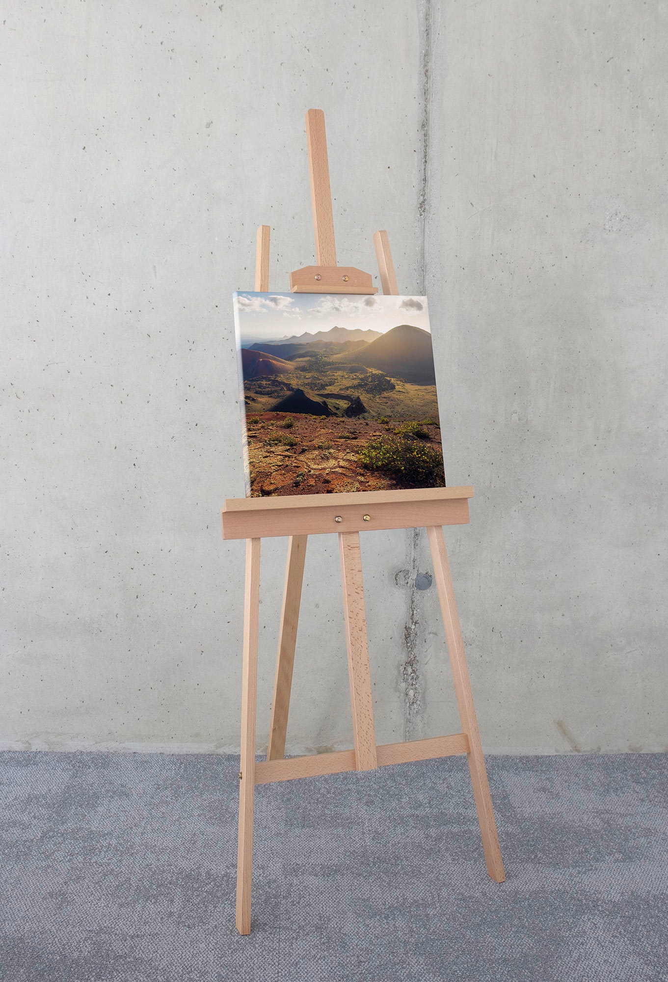 Komar Leinwandbild »Coloured Earth - Grösse 40 x 40 cm« Baum | Berge | Blätter | Foto | Jahreszeiten | Landschaft | Meer | Natur | Palmen | Strand Packung, 1 Stk. tlg. Keilrahmenbild mi Echtholzrahmen