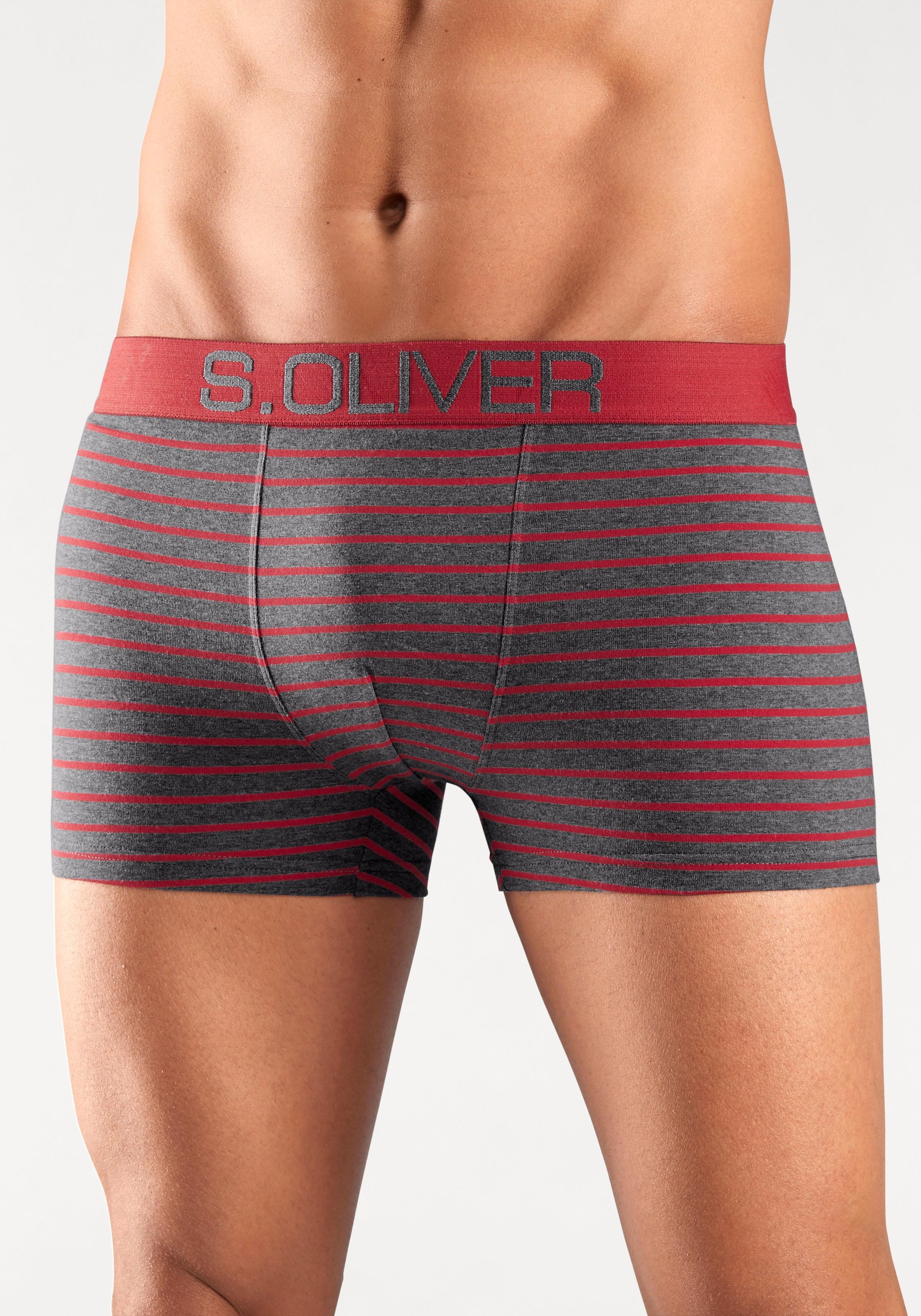 s.Oliver Boxer »Boxershorts für Herren« Packung, 4 Stk. tlg., mit kontrastfarbenem Webbund