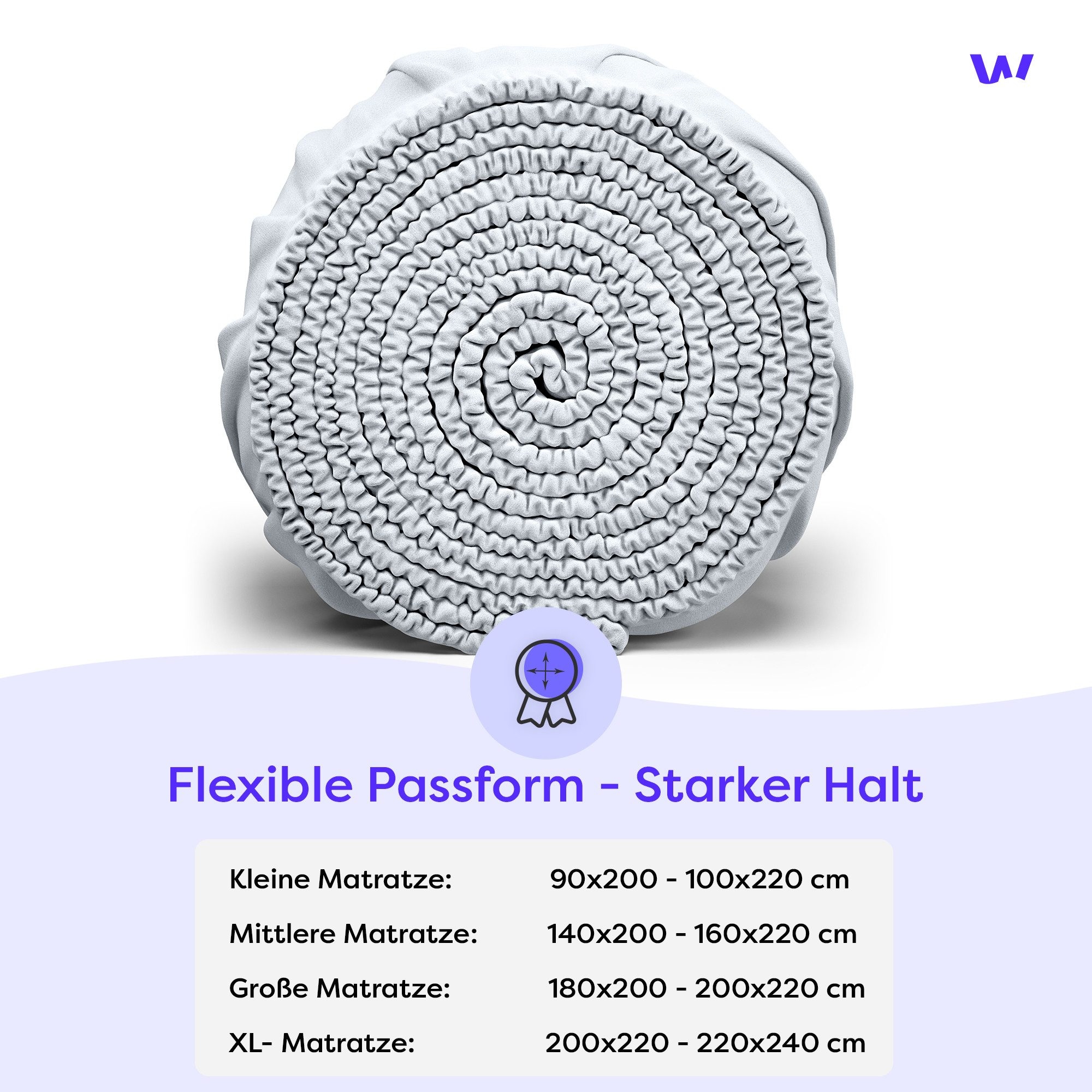 Wolkenfeld Draps de lit »Boxspringbett Bettlaken - Spannbetttuch für Matratzen bis 40cm« Elastisch & Rutschfest: 90x200, 140x200, 160x200, 180x200 & Übergrössen