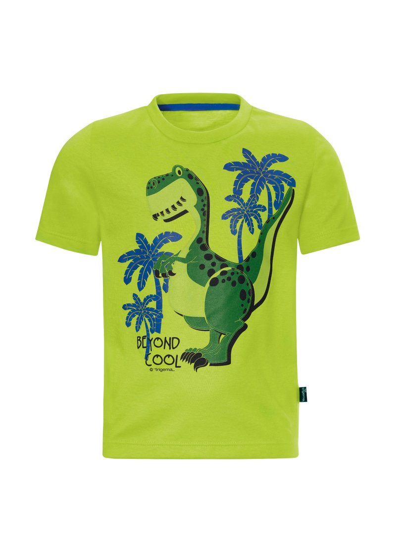 Trigema T-Shirt »TRIGEMA T-Shirt mit coolem Dino-Motiv« 1 Stk.