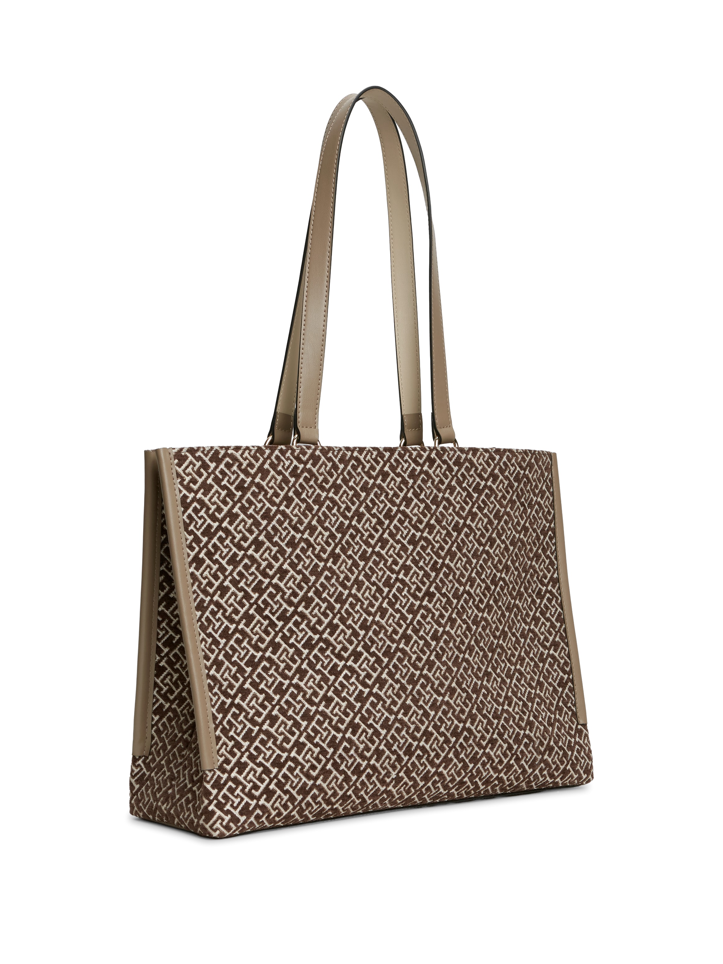 Tommy Hilfiger Handtasche »TH JACQUARD TOTE« Damen Schultertasche mit edler TH-Logostickerei