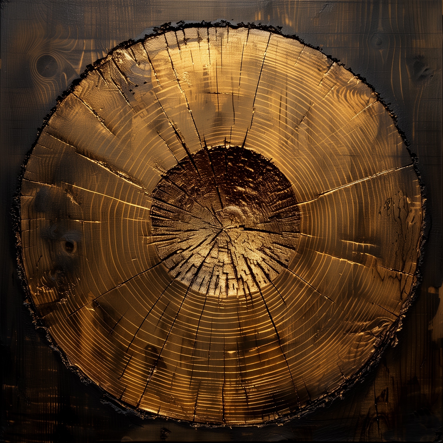 queence Tableau en verre acrylique »Abstrakte Kunst in Gold« Abstrait | Abstrait | Art | Formes | Tableau 1 cuis tlg. Impression artistique HD premium de qualité galerie