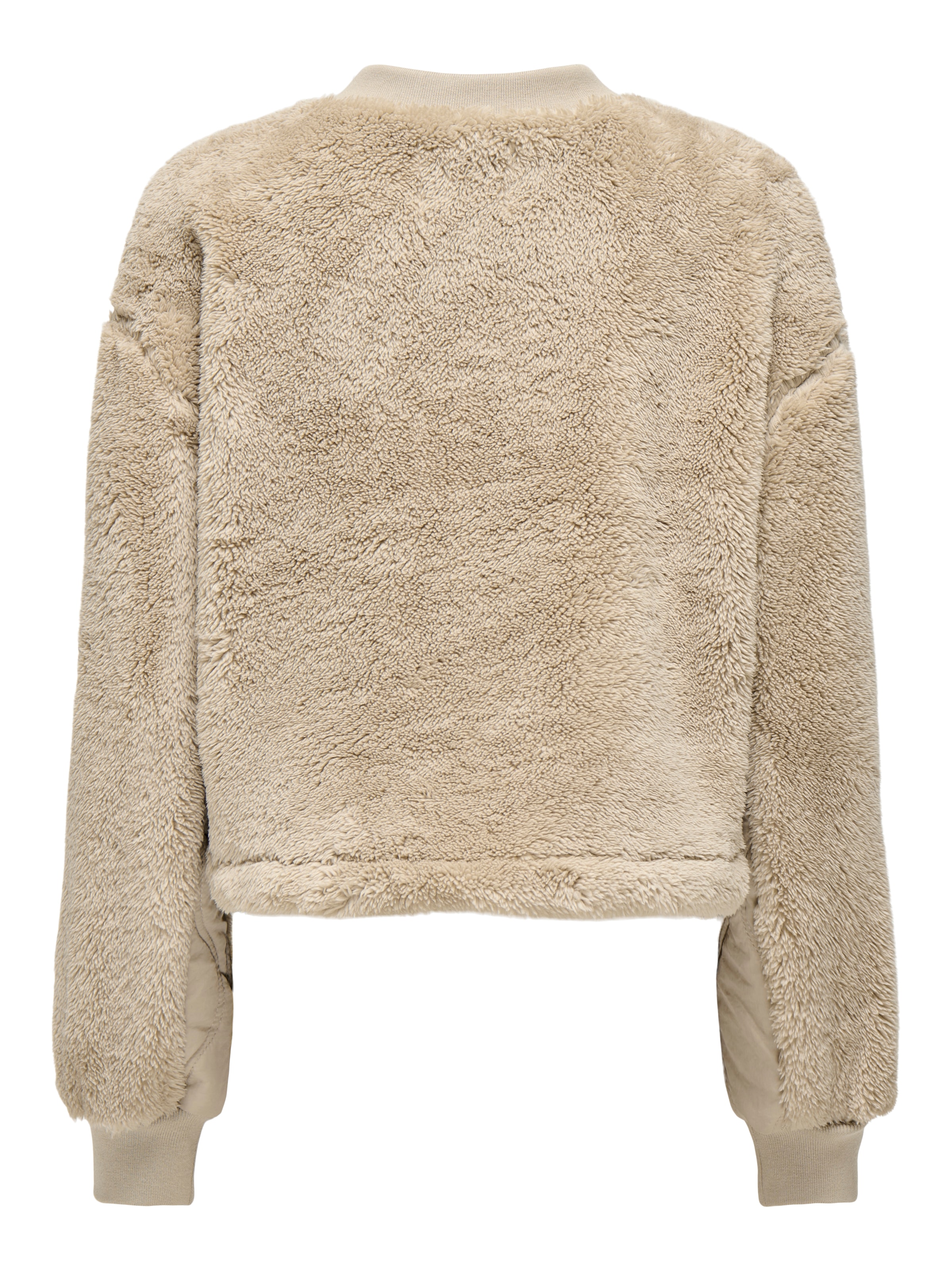 ONLY Veste en peluche »ONLANNA CONTACT LIFE SHORT JACKET CC OTW« Brusttasche mit Reissverschluss