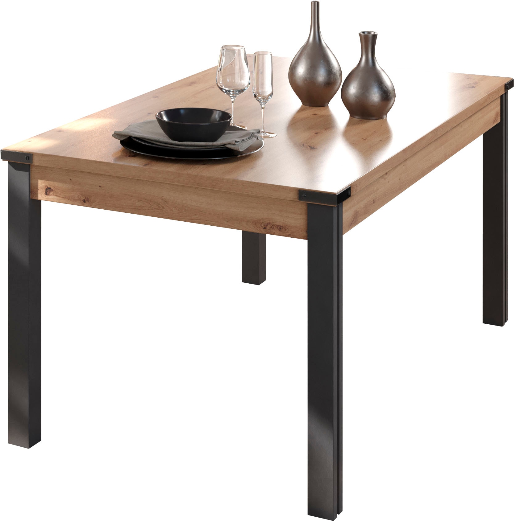 Home affaire Table de salle à manger »Mia« 1 cuis tlg. Esszimmertisch, rechteckige Form - (B/T/H) 160/90/77 cm