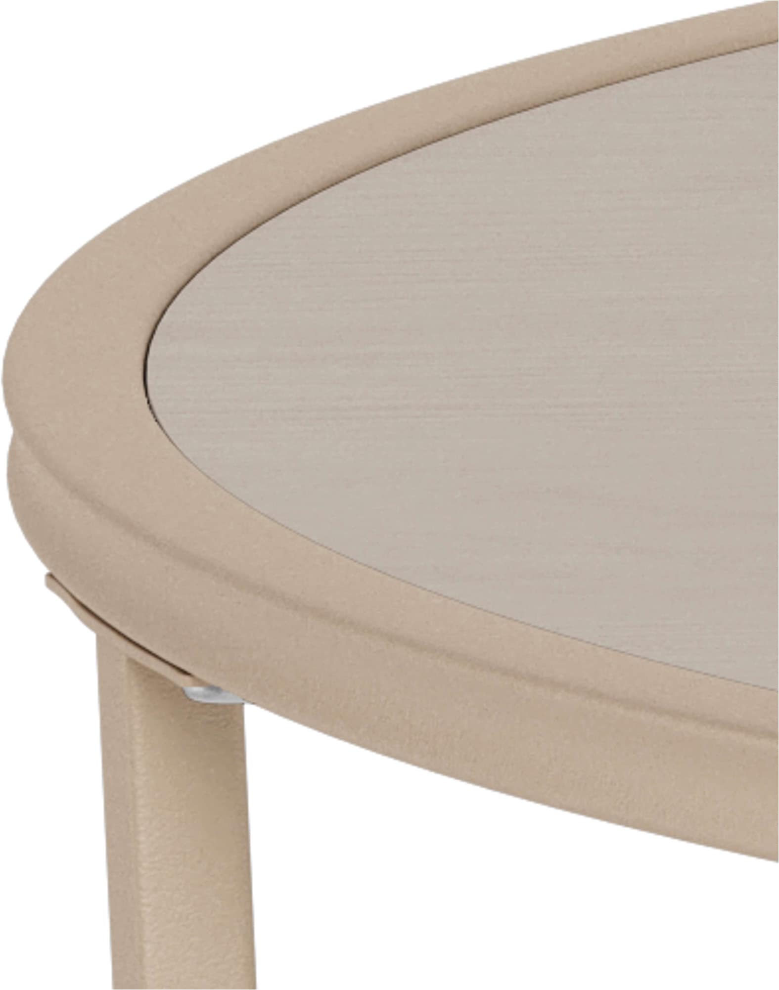 ACTONA GROUP Table basse »Seaford Kaffeetisch, Wohnzimmertisch« table basse ronde avec plateaux en mélamine gris et structure en acier, Ø80x45 cm