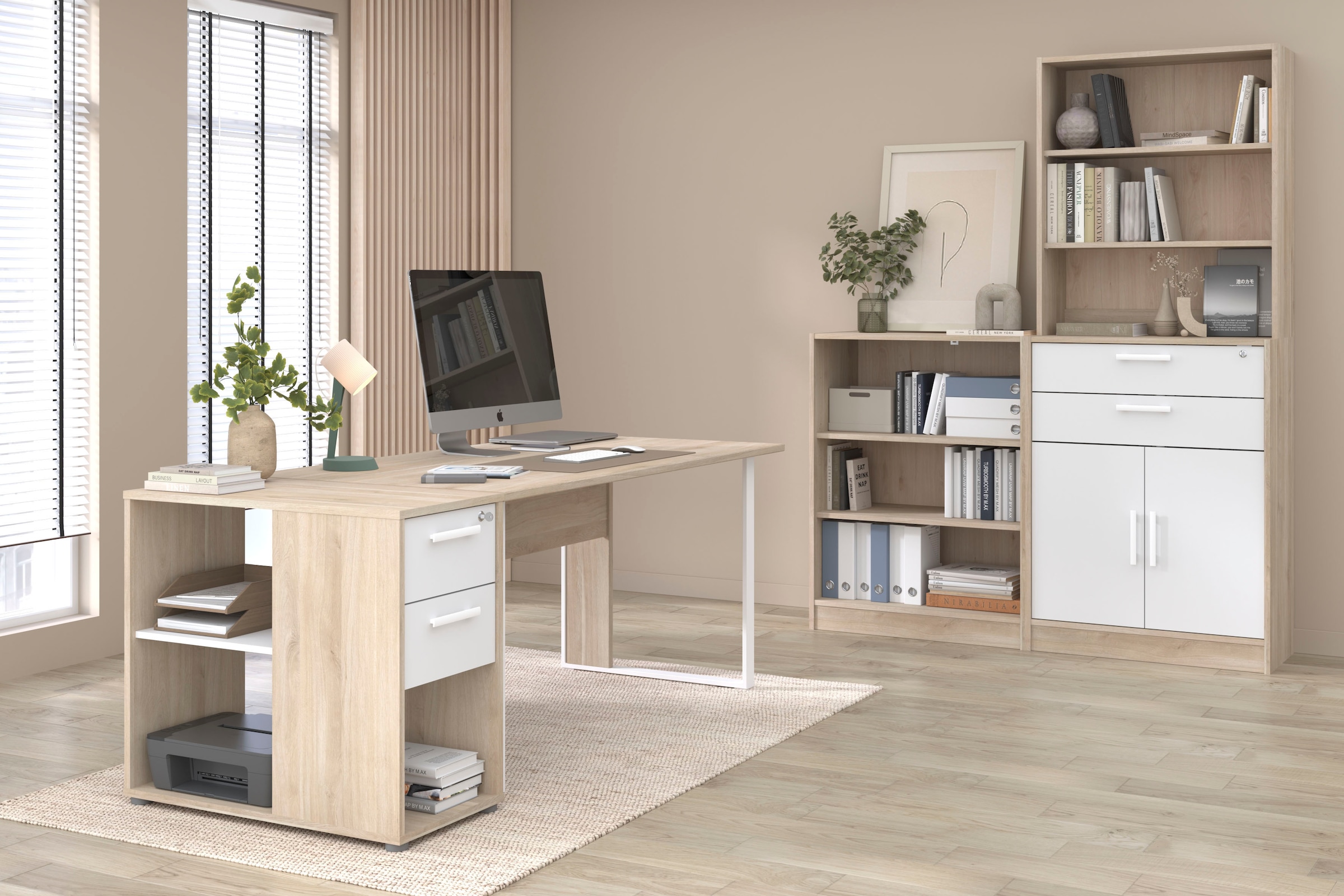 Parisot Ensemble de meubles de bureau »Start Up« Set, 3-tlg., 3 tlg. Gesamtarbeitsfläche 189 x 80 cm