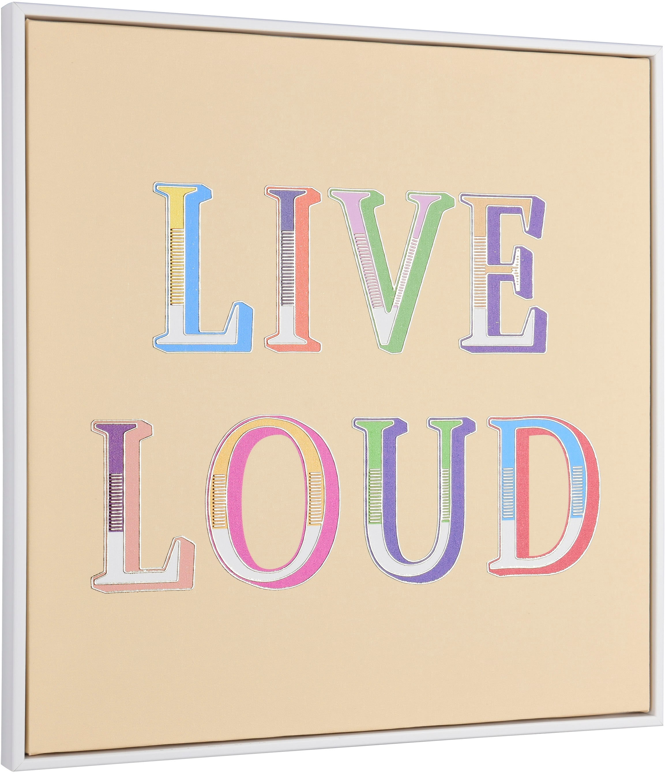 MIRRORS AND MORE Impression d'art »LIFE« 1 cuis tlg. Œuvre d'art avec message positif