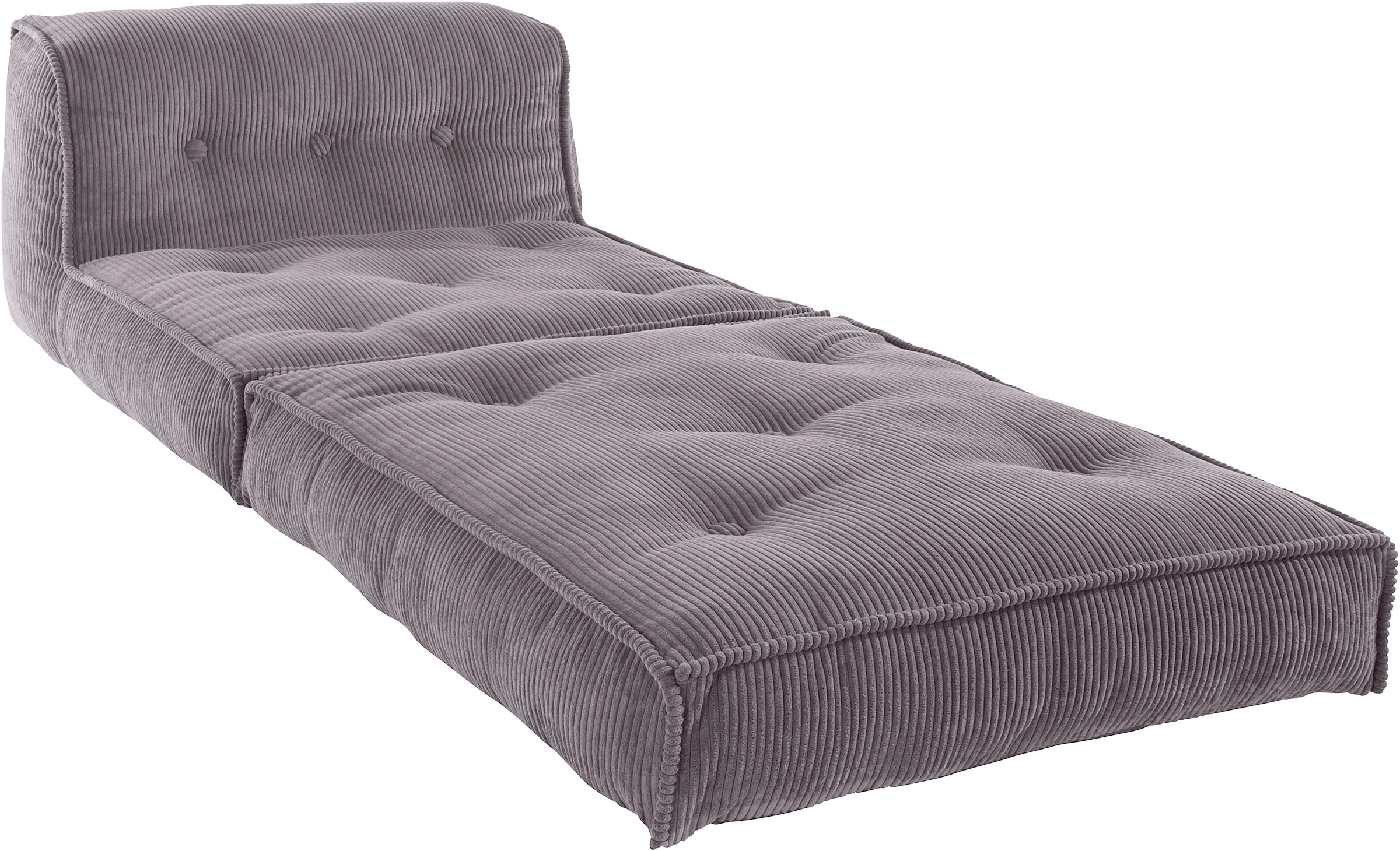 INOSIGN Sessel »Pia« Loungesessel aus Cord, in 2 Grössen, Pouf-Funktion.