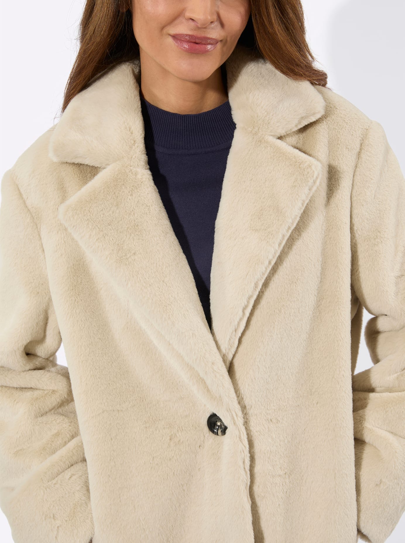 Inspirationen Manteau en imitation fourrure