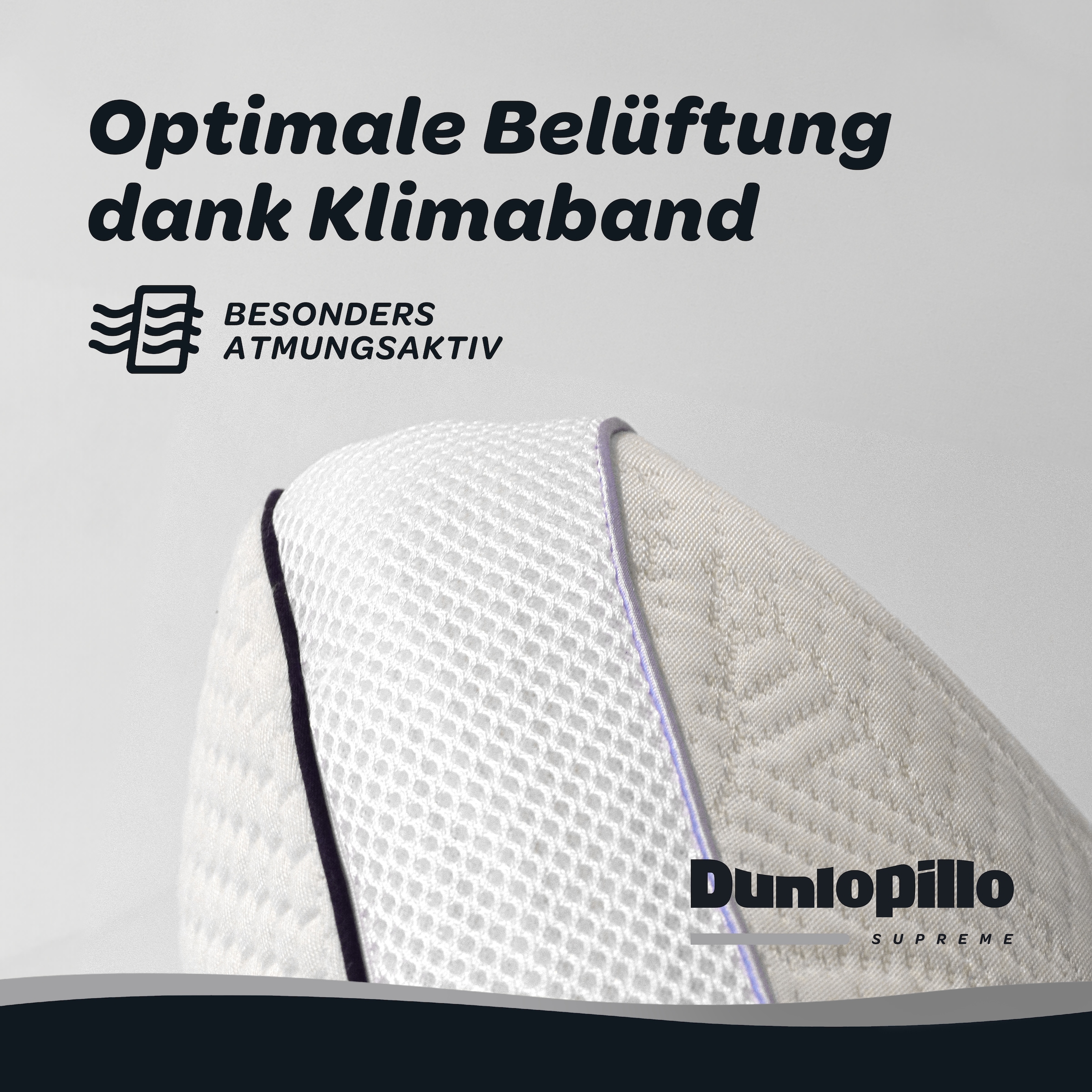 Dunlopillo Nackenkissen »Clima Flex, NEUHEIT Viskoschaum mit kühlender & wärmender Seite« in Grösse 60 x 50 x 15 cm, Individuell anpassbar: mit drei Einlagen