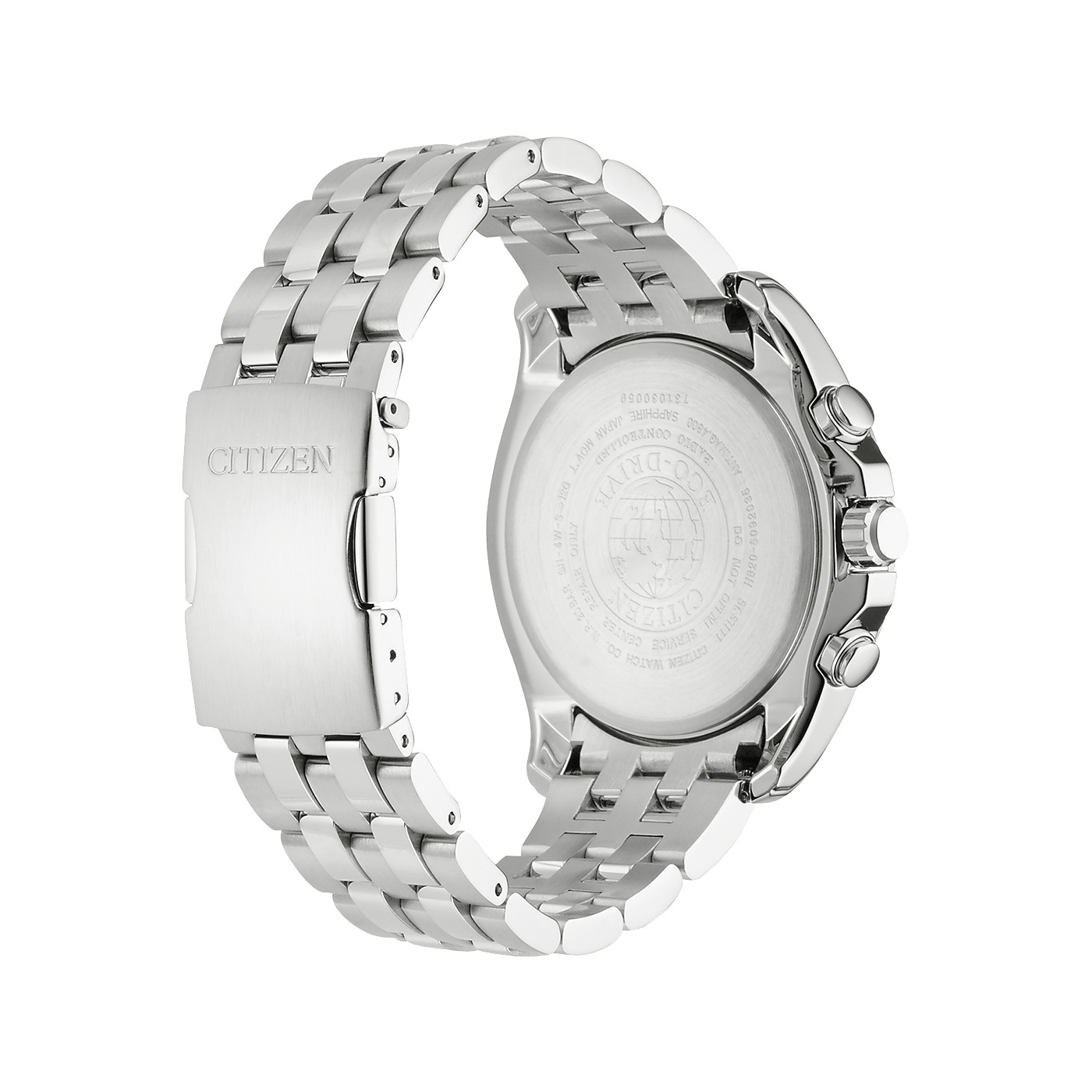 Citizen Horloge radio multifonctionnelle Armbanduhr, Herrenuhr, Solar, bis 20 bar wasserdicht, Edelstahlarmband