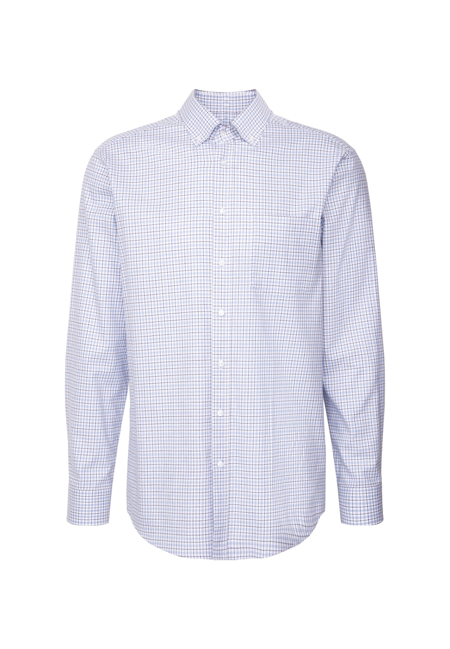 seidensticker Flanellhemd »Schwarze Rose« Regular 1/1 Button-Down-Kragen Karo