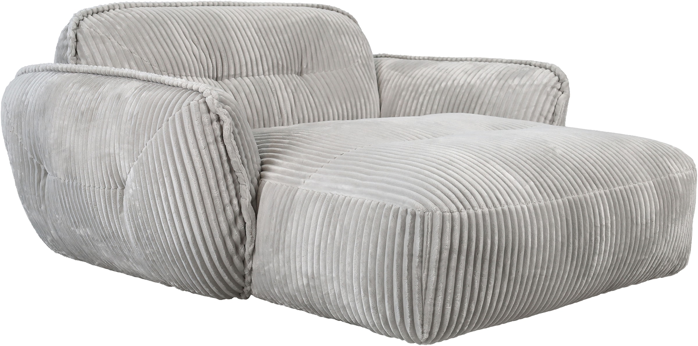 TRENDMANUFAKTUR Chaise longue »Be Fluffy, mit Rundumbezug, Loveseat mit moderner breiter Kedernaht« avec confort d'assise doux, en velours côtelé large de haute qualité au toucher doux
