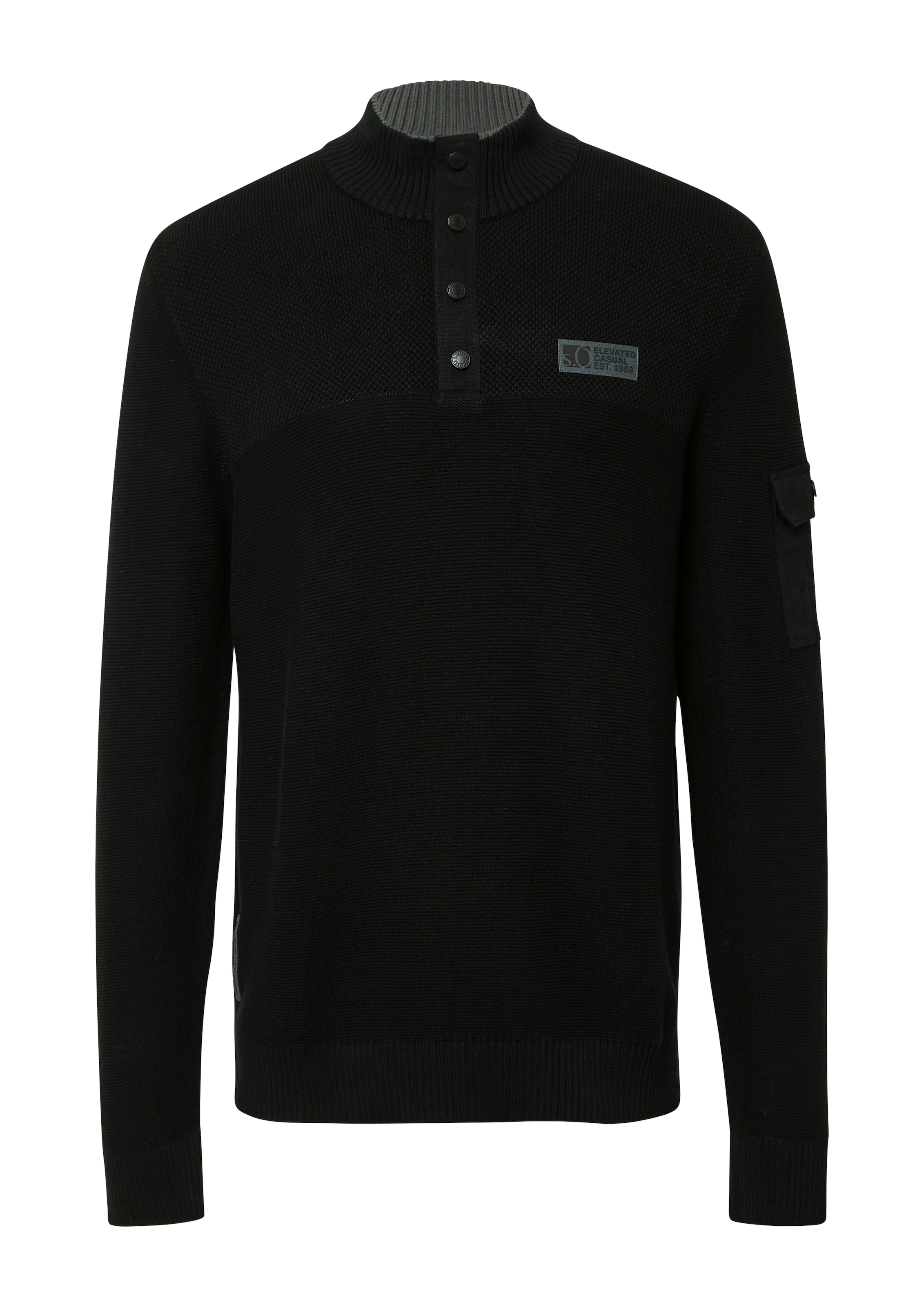 s.Oliver Strickpullover mit Logo Stickerei