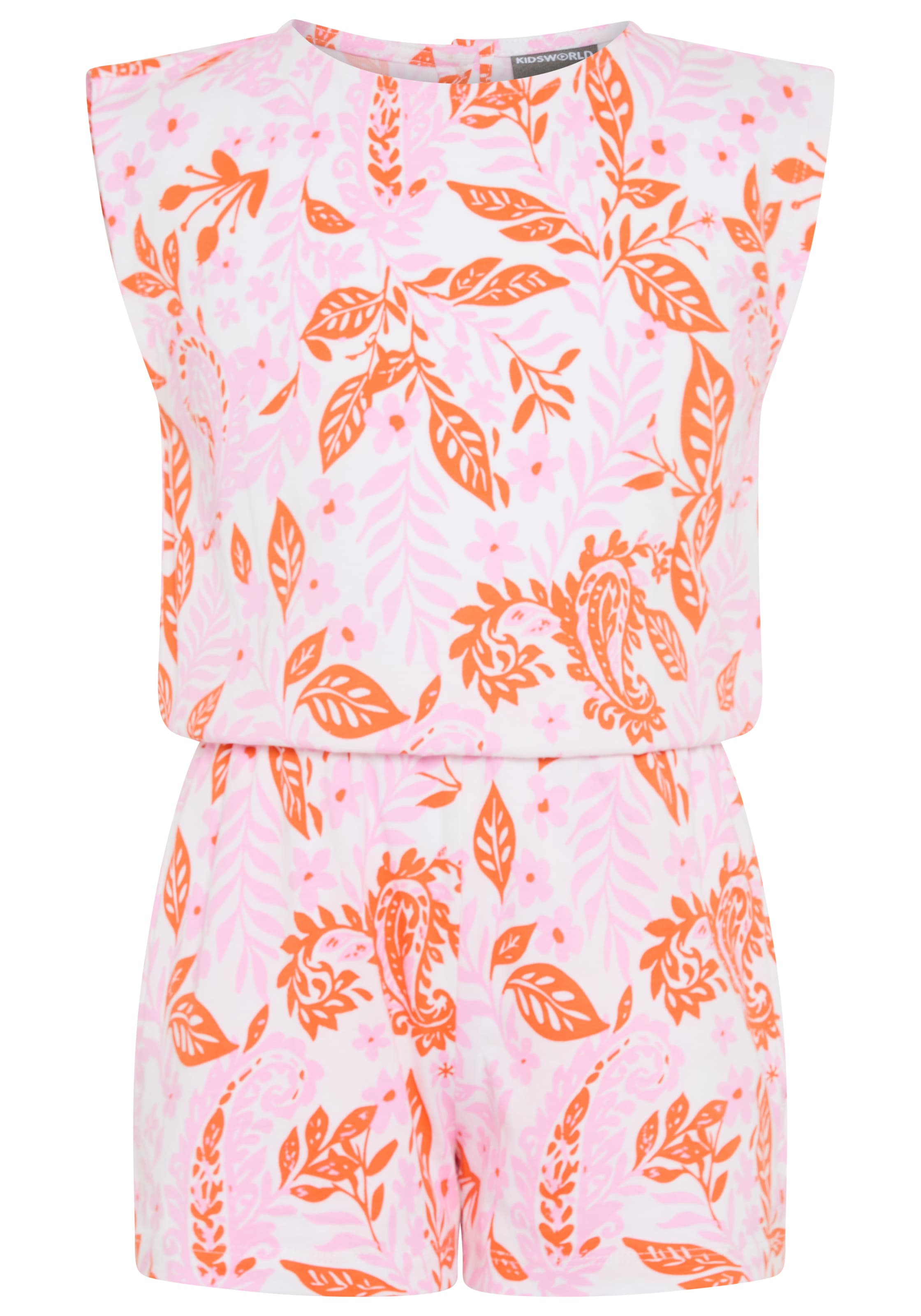 KIDSWORLD Jumpsuit »Kurzer Overall mit Paisley-Druck« mit Paisley- und Blumenprint, aus weichem Single Jersey