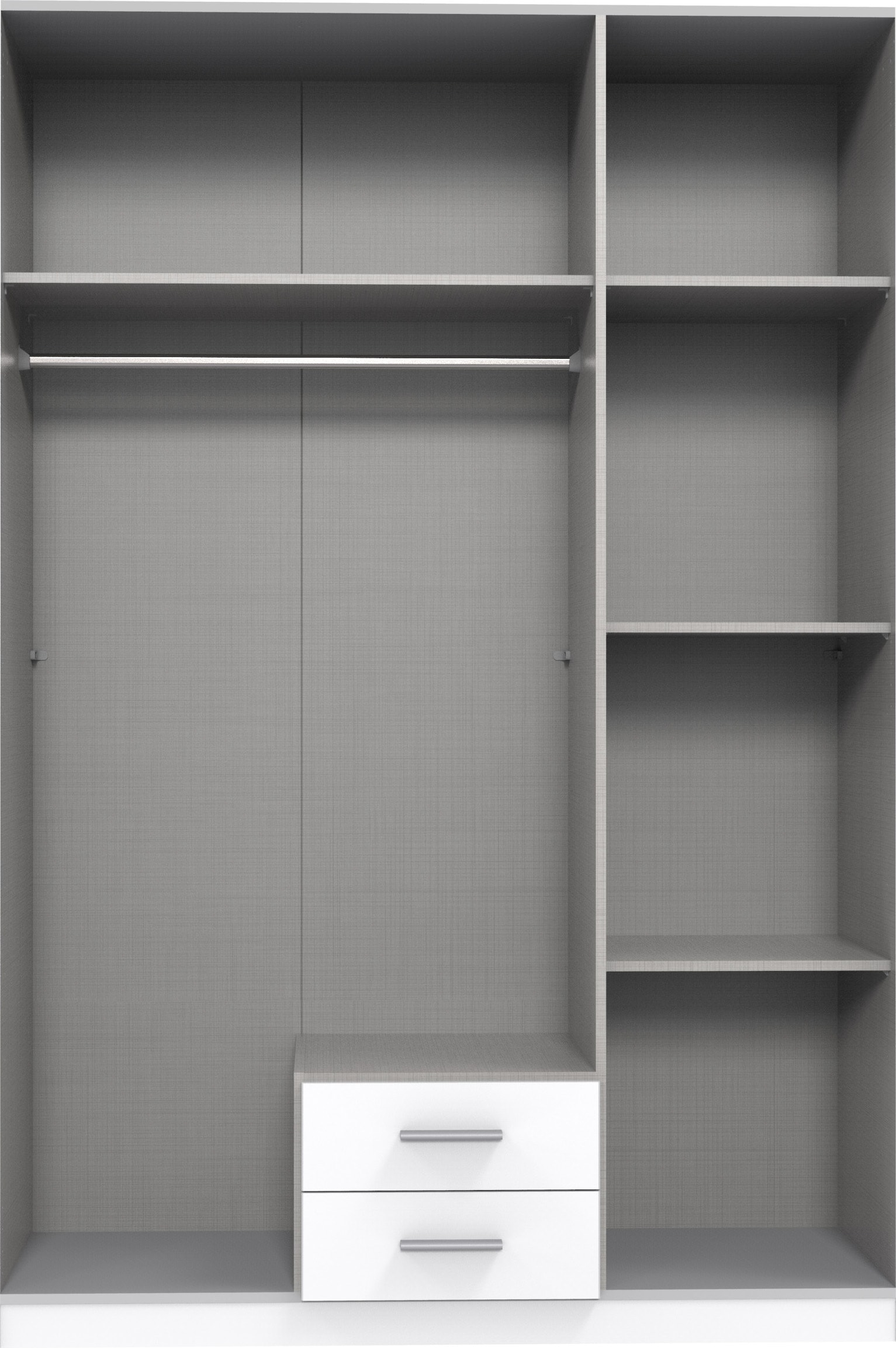 Wimex Kleiderschrank »Fulda, 135 oder 180/58/199cm, 2 Schubladen, Made in Germany« mit Kranzleiste,  besonderer Look durch Multiplex Optik, mit oder ohne Glasauflage